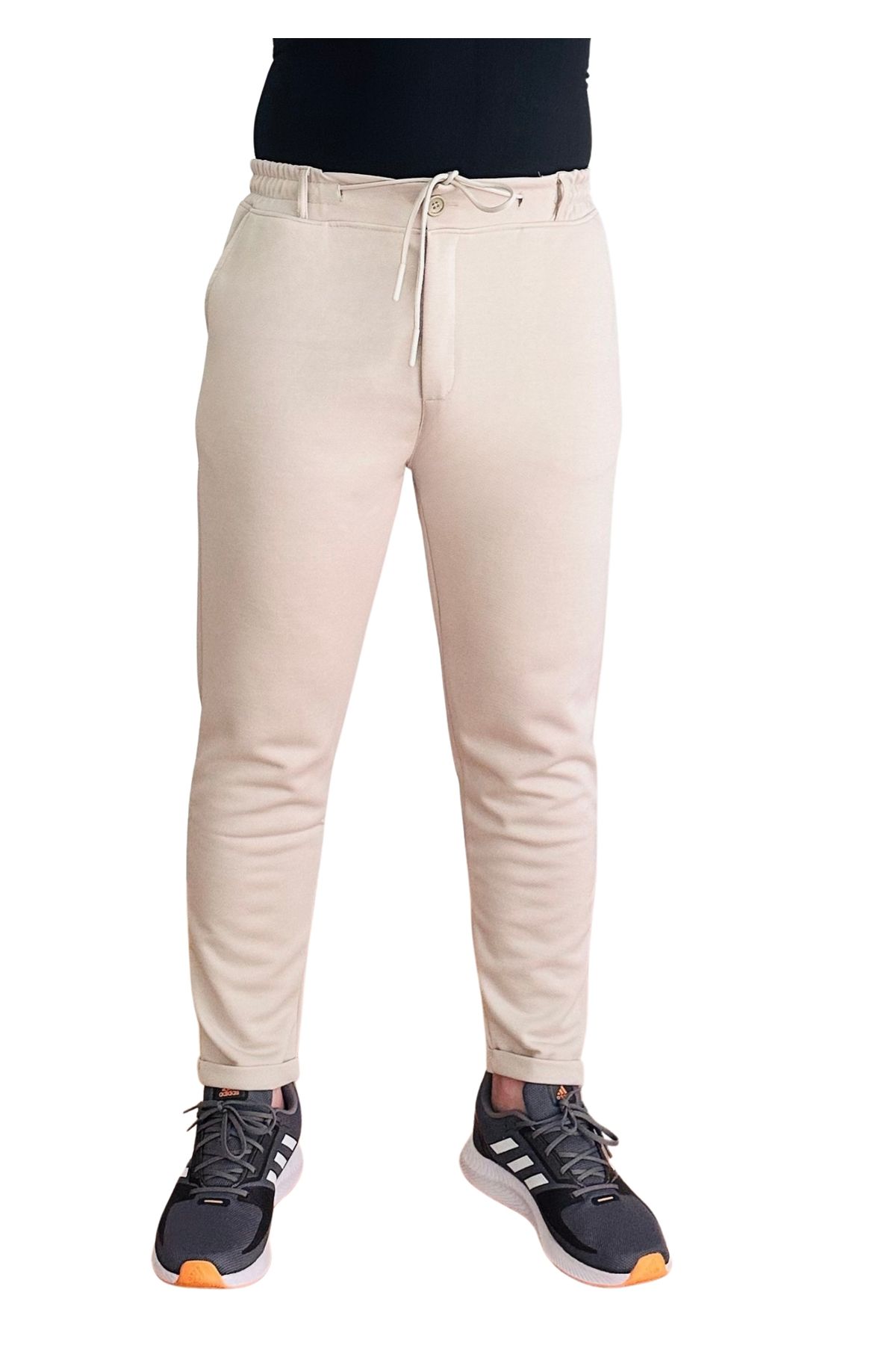 ManKlas Pantolon Erkek Klasik Jagger Bağcık Detaylı Erkek Jogger Likralı Erkek Kumaş Pantolon