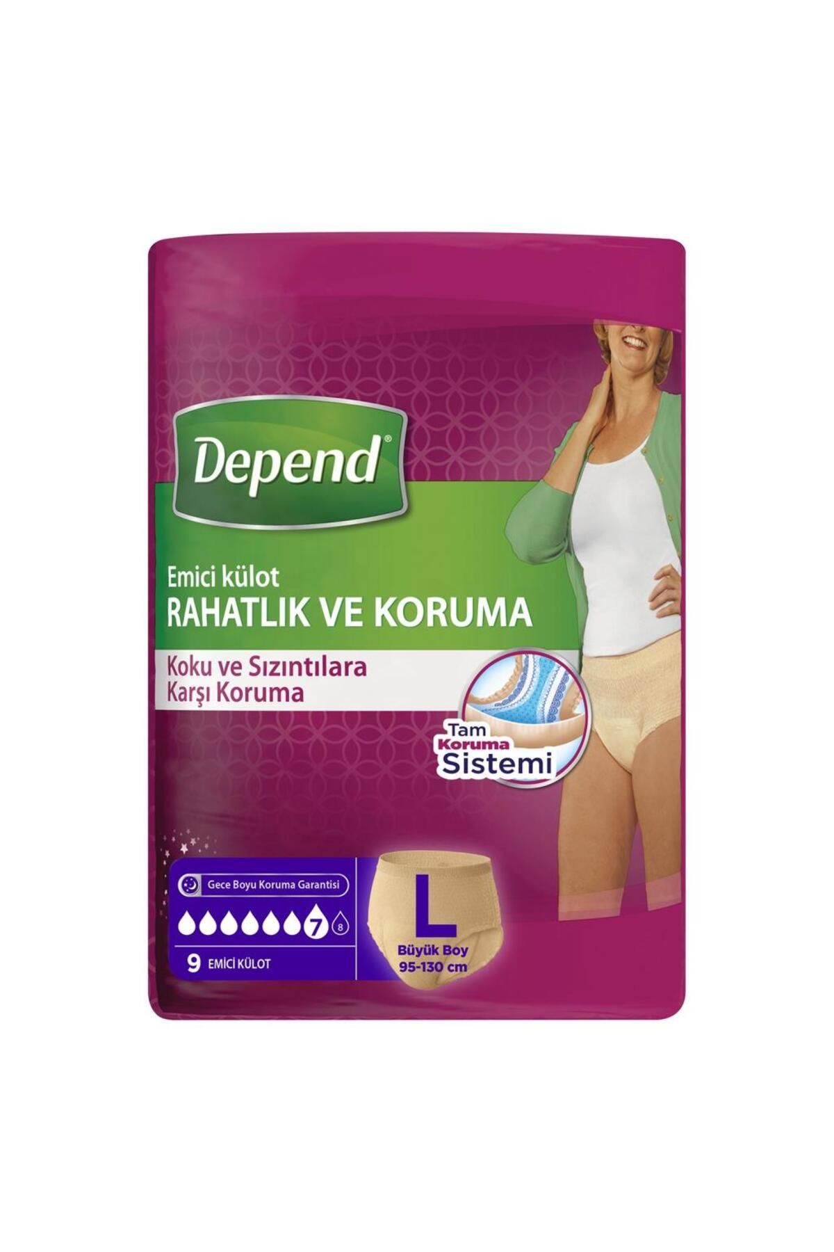 MR RZN STORE Depend Emici Külot Büyük Boy Kadın 9 Adet