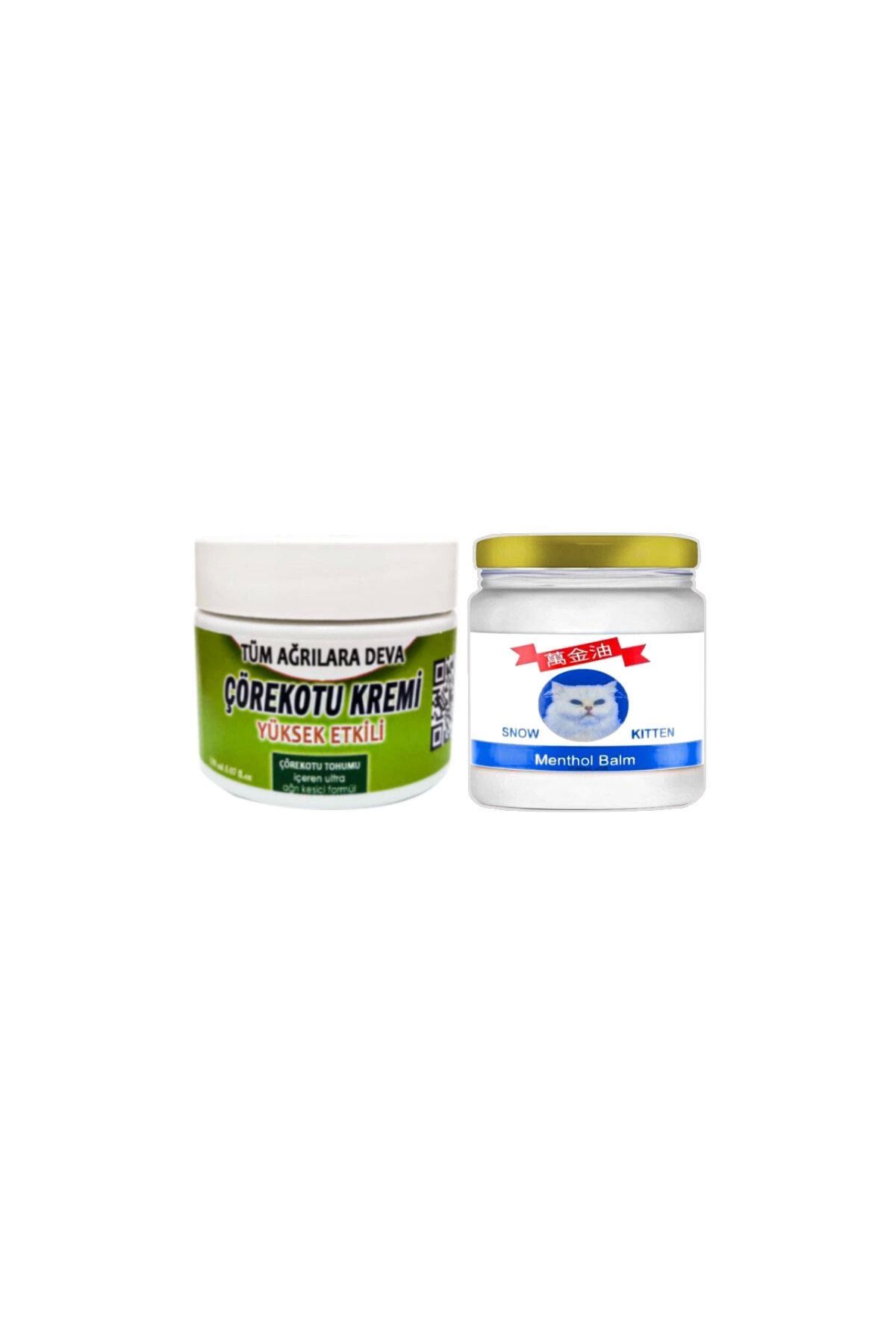 hayalimsah Çörek Otu Kremi Orta Boy Agrilarına 100 ml Krem - Snow Kitten Menthol Balm 50 ml