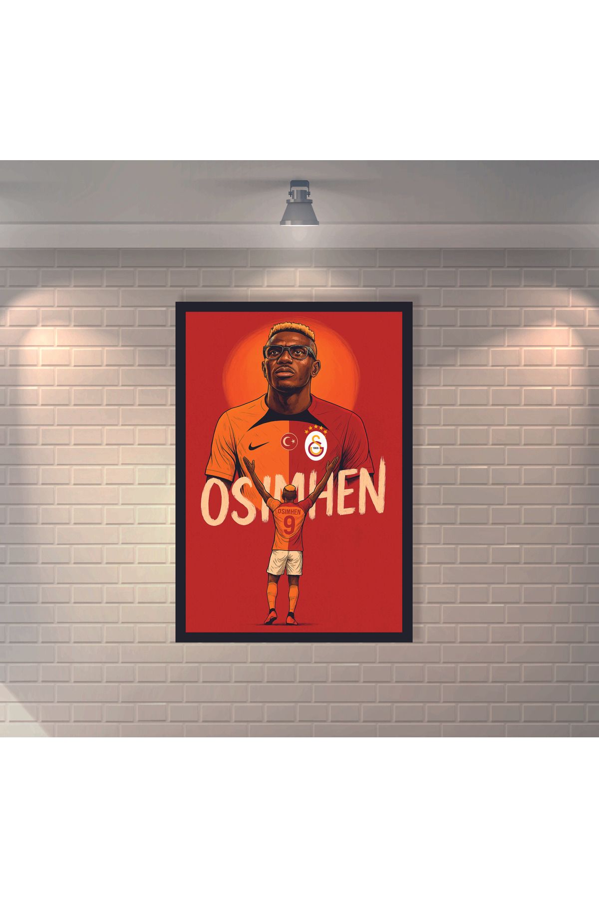 BBO REKLAM Galatasaray Osimhen Retro MDF Duvar Dekarasyon Tablosu