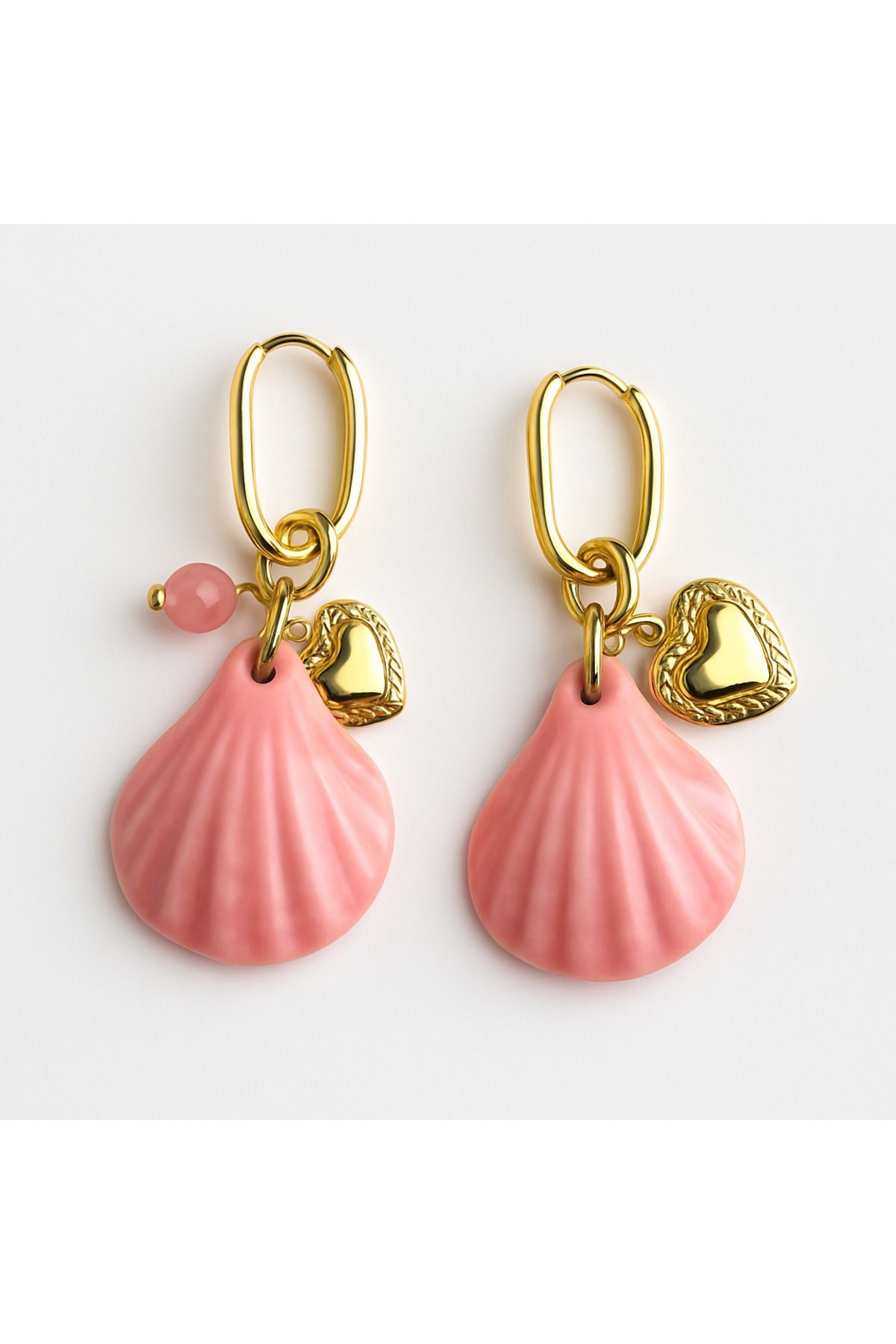 Venus Design Çelik Murano Midye Küpe