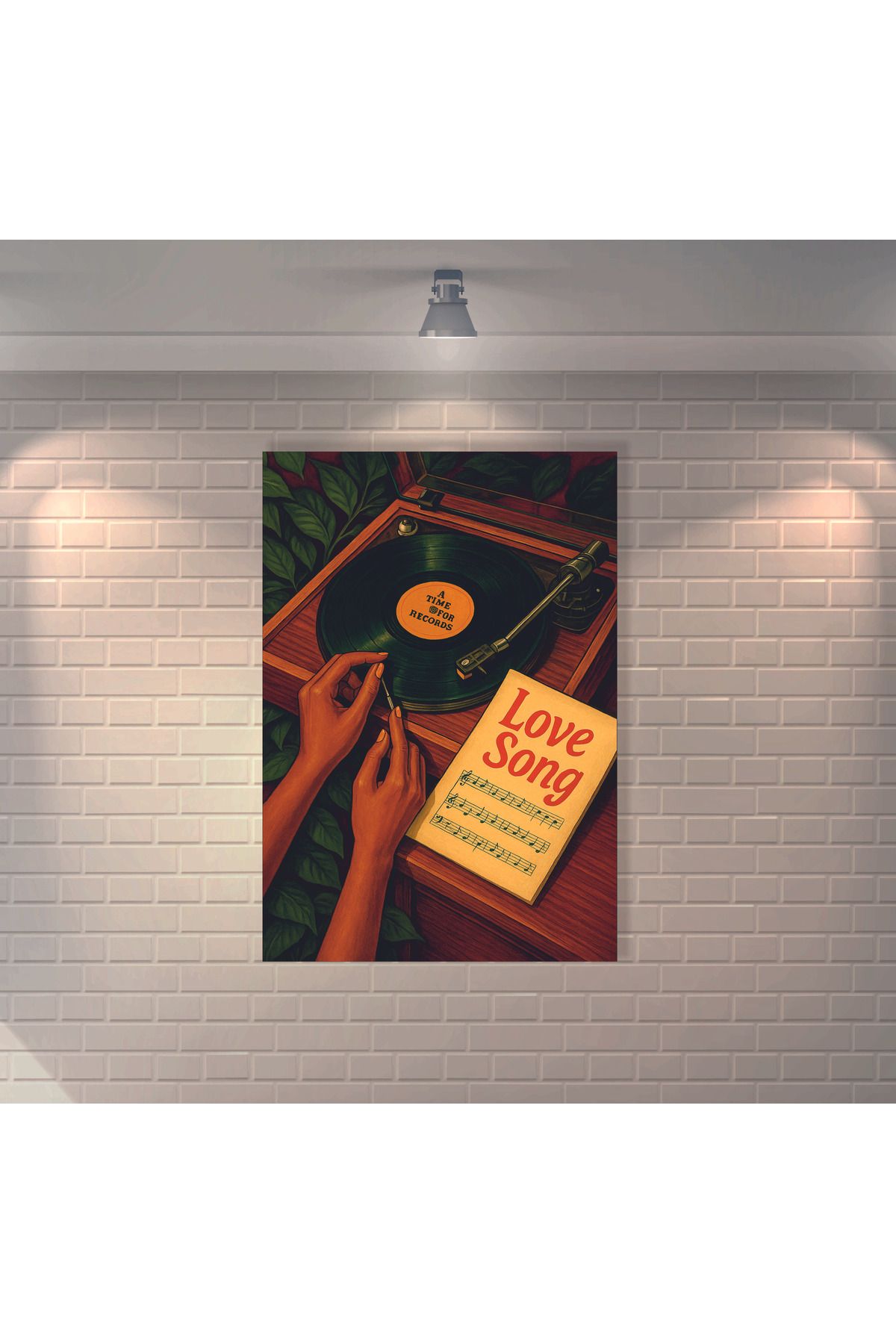 BBO REKLAM Love Song Plak Retro MDF Duvar Dekarasyon Tablosu