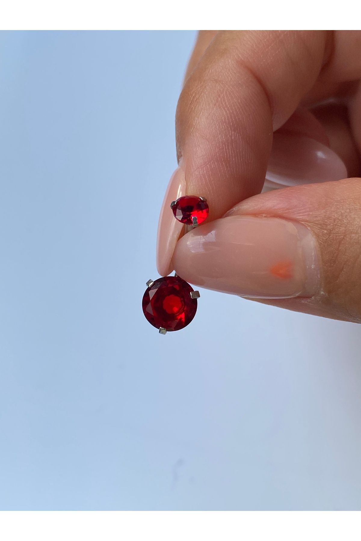kurukafagift Çelik Göbek Piercing Zirkon Taşlı Model
