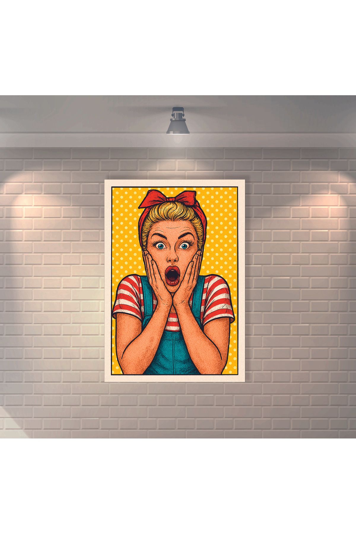 BBO REKLAM Şaşıran Kız Retro MDF Duvar Dekarasyon Tablosu