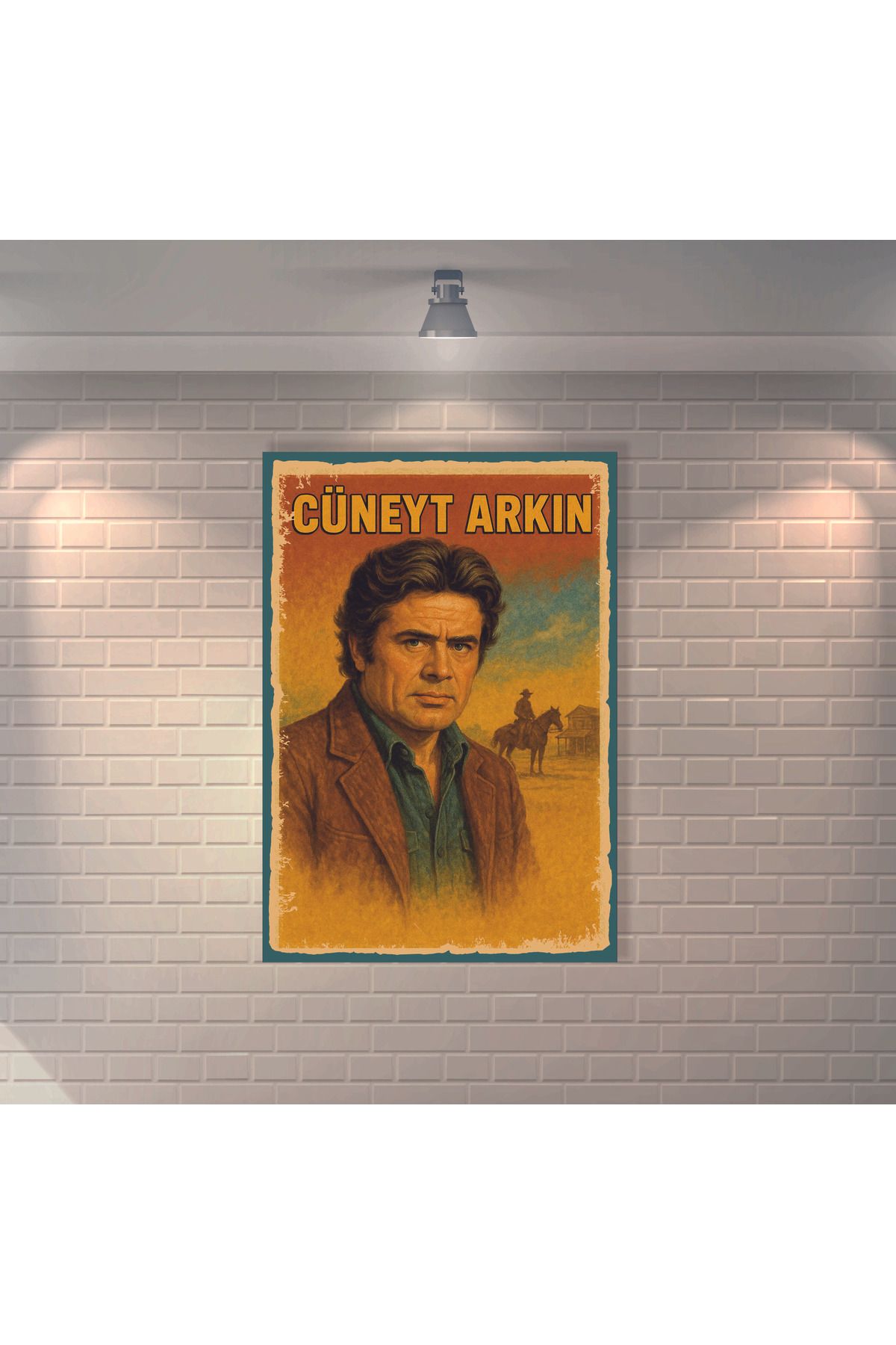 BBO REKLAM Cüneyt Arkın Retro MDF Duvar Dekarasyon Tablosu