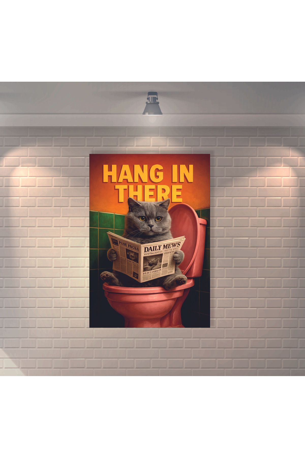 BBO REKLAM Hang In There Retro MDF Duvar Dekarasyon Tablosu