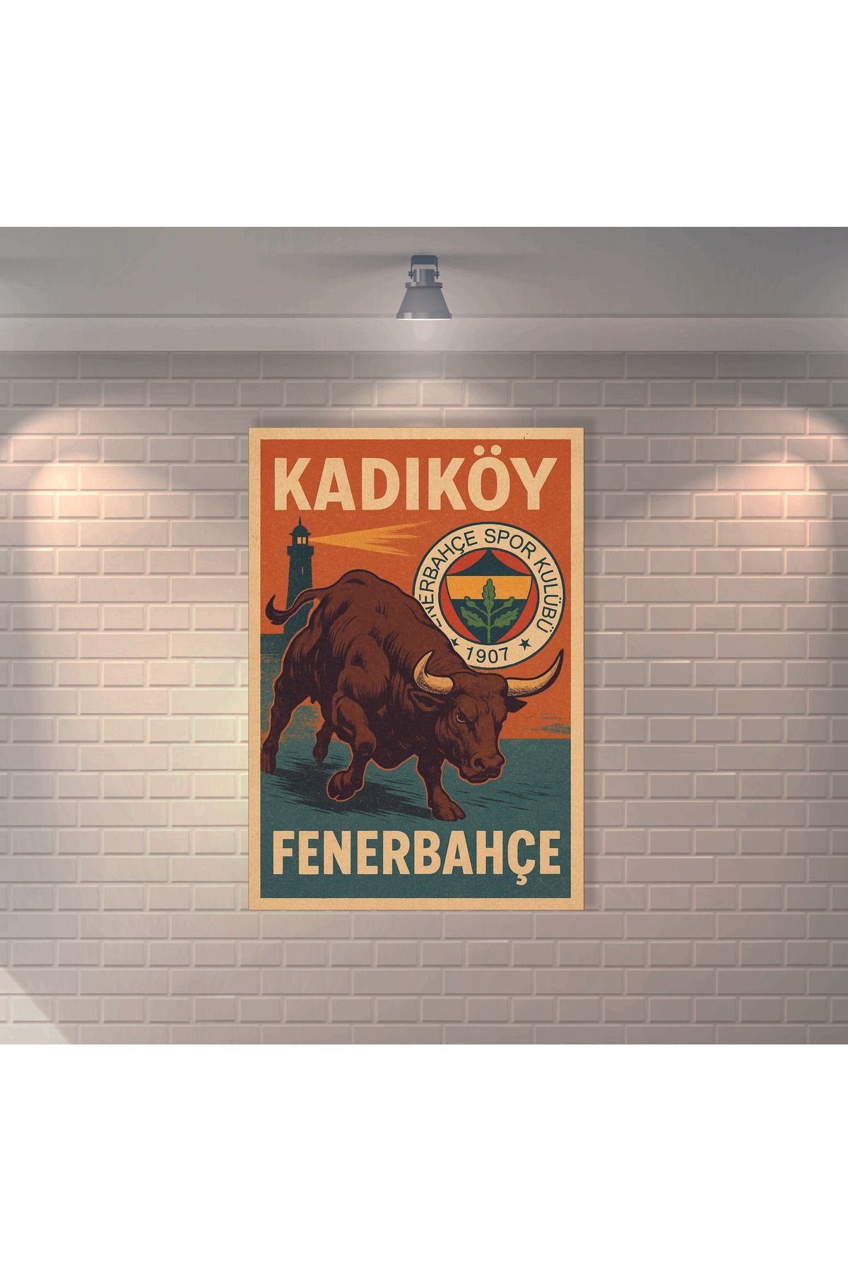 BBO REKLAM Kadıköy Boğası Retro MDF Duvar Dekarasyon Tablosu