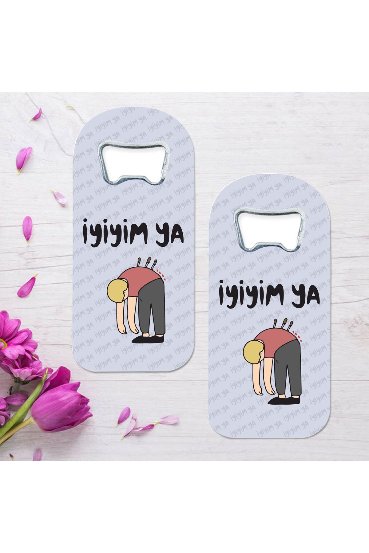 hediyenebak İyiyim Yaa Özel Tasarımlı Oval Uzun Açacaklı Magnet