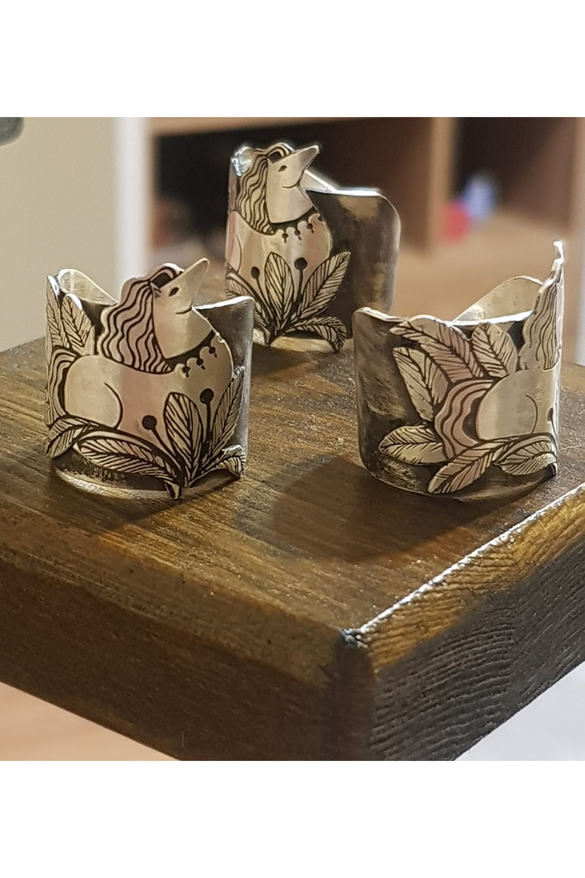 Silvermage Gümüş Yüzük At Motifli (iki parçalı)