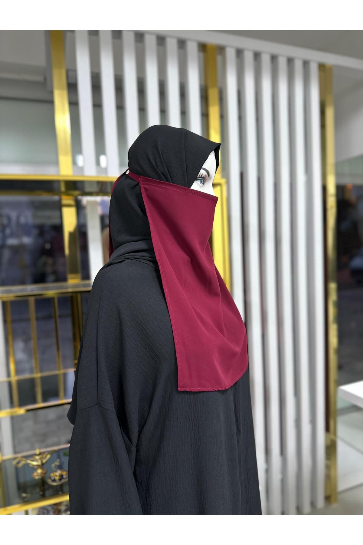 R&S modibone-Inner Veil Rectangular Burgundy Color 4