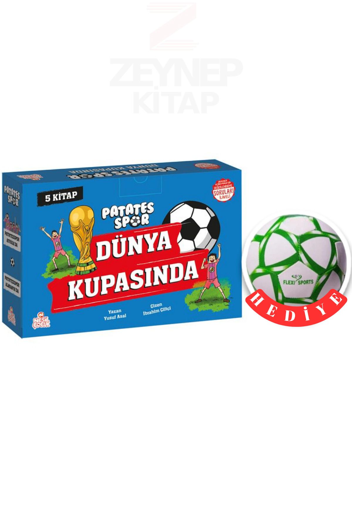 Nesil Yayınları Patatesspor Dünya Kupasında 5 Kitap Set(Futbol Topu Hediye)