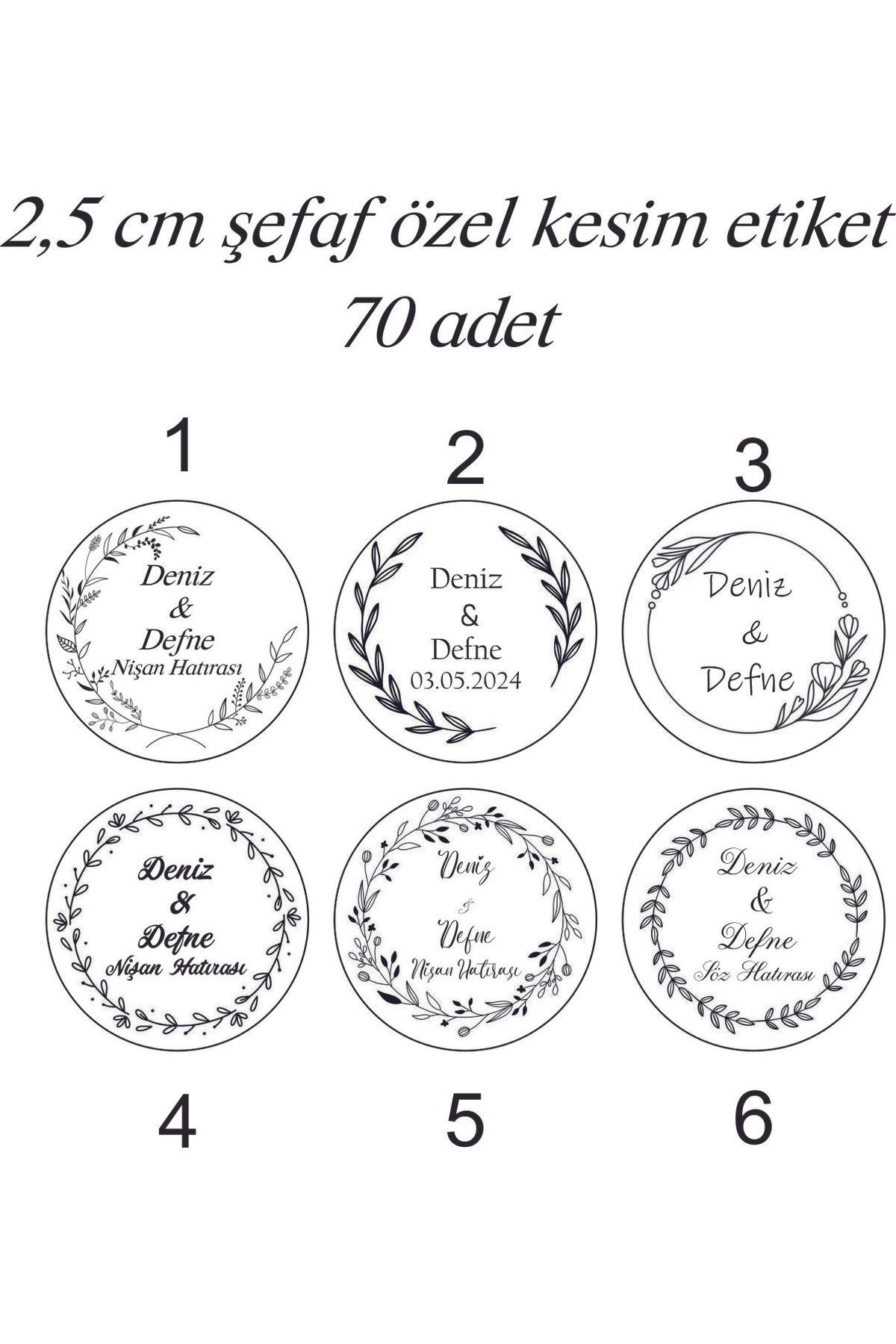Tasarım Kişiye Özel Kına-nişan-söz-nikah-düğün Etiketi-özel Kesim Siyah Şeffaf Sticker