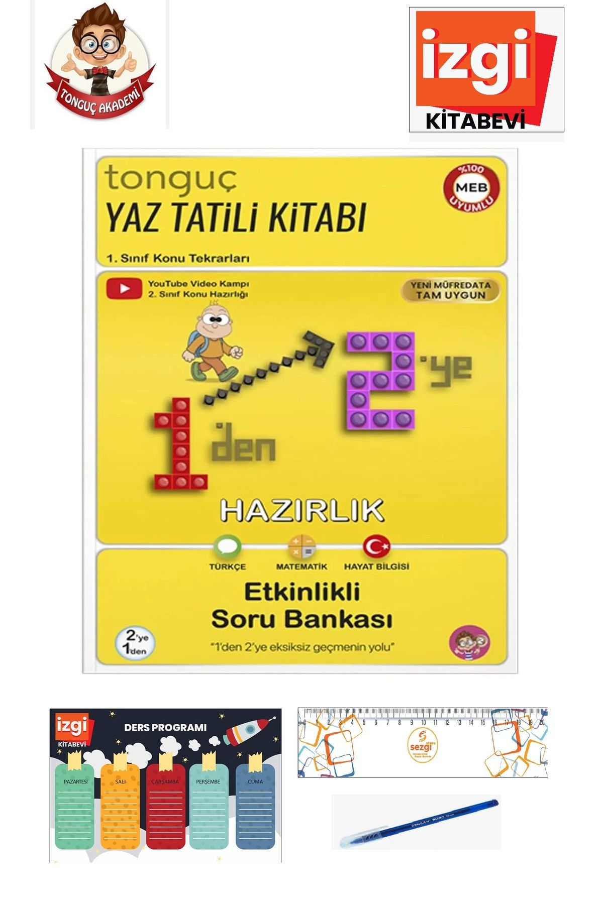 Tonguç Yayınları 1'den 2'ye Hazırlık Kitabı HEDİYELİ 2025 BASKI