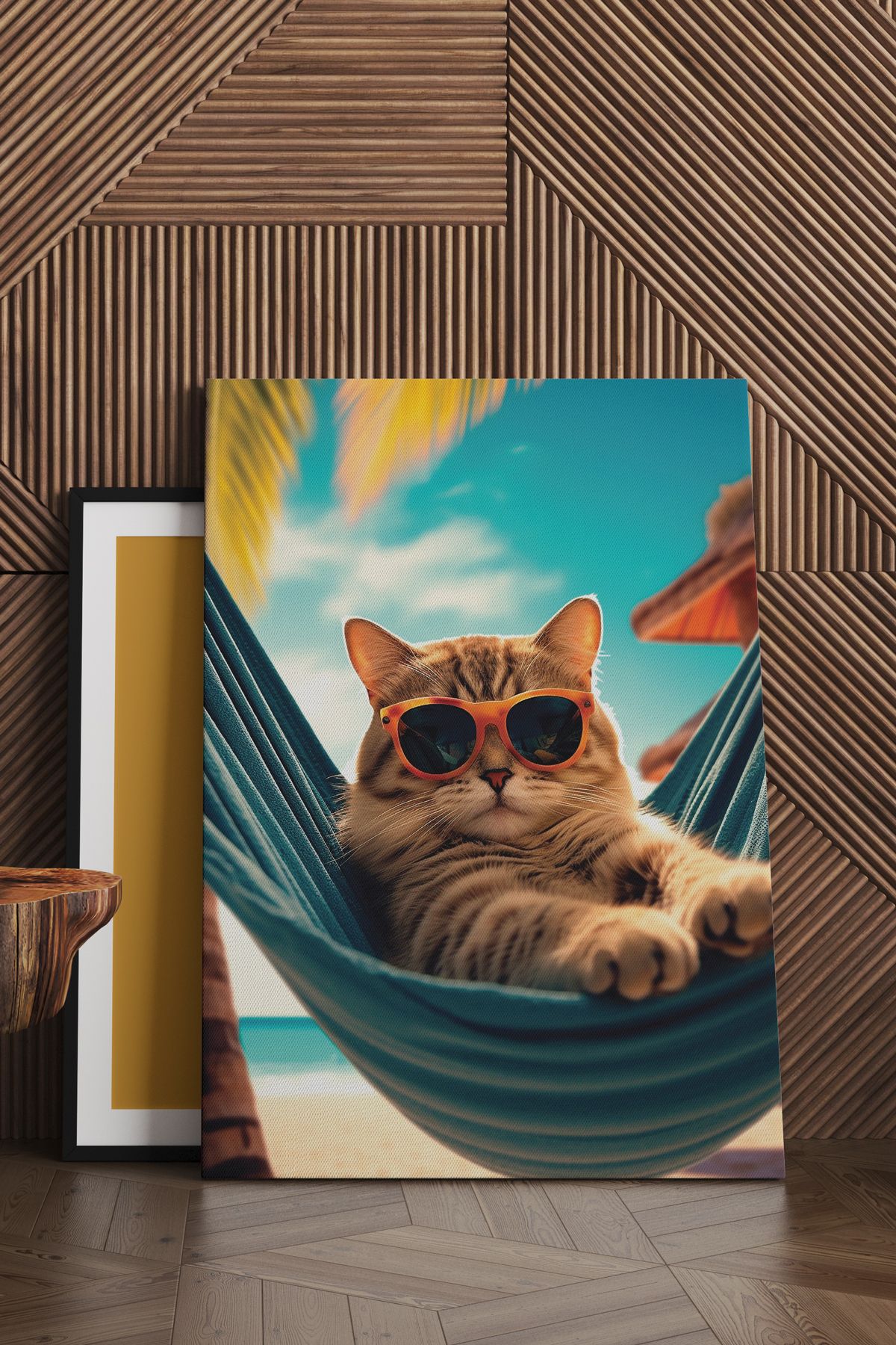 mgifashion Hamak Keyfi Kedi Kanvas Tablo