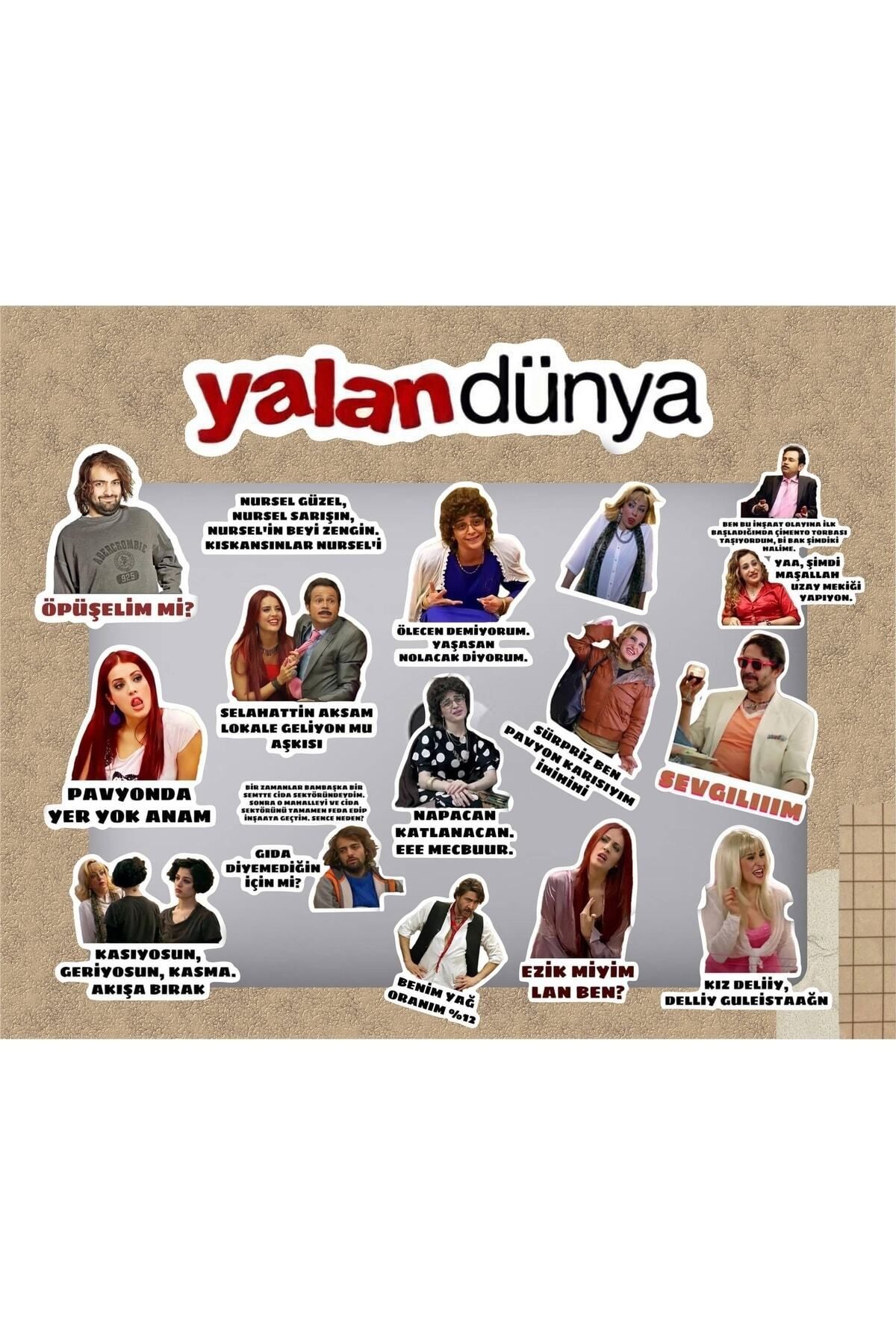 MS Major Selection Yalan Dünya Laptop Notebook Telefon Kılıfı Sticker Paketi