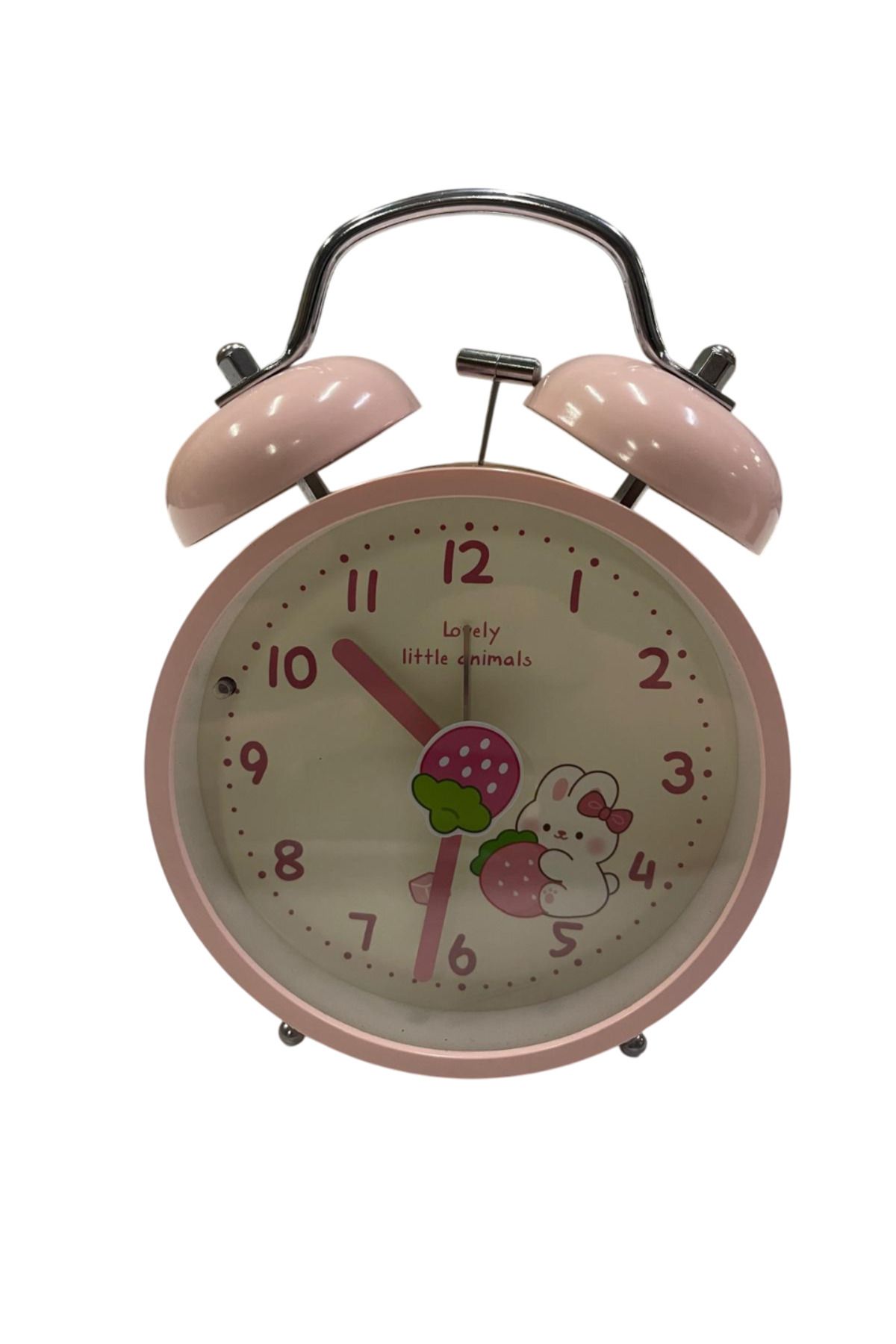 Saatistan Pembe Işıklı Çocuk Odası Saati, Retro Tasarım, Alarmlı ve Şık Dekorasyon Parçası