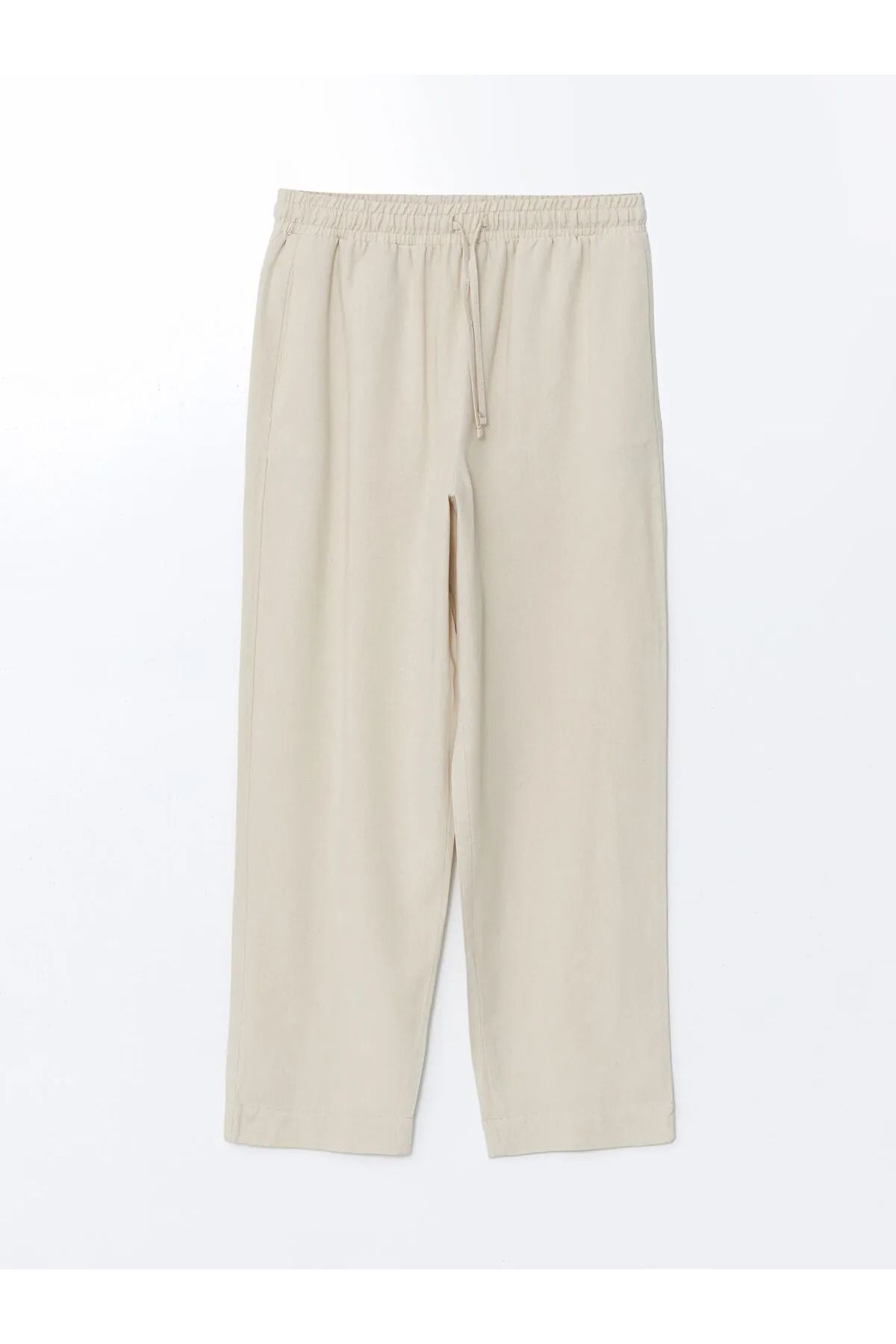LC Waikiki-Pantaloni de damă în amestec de in cu talie elastică 3