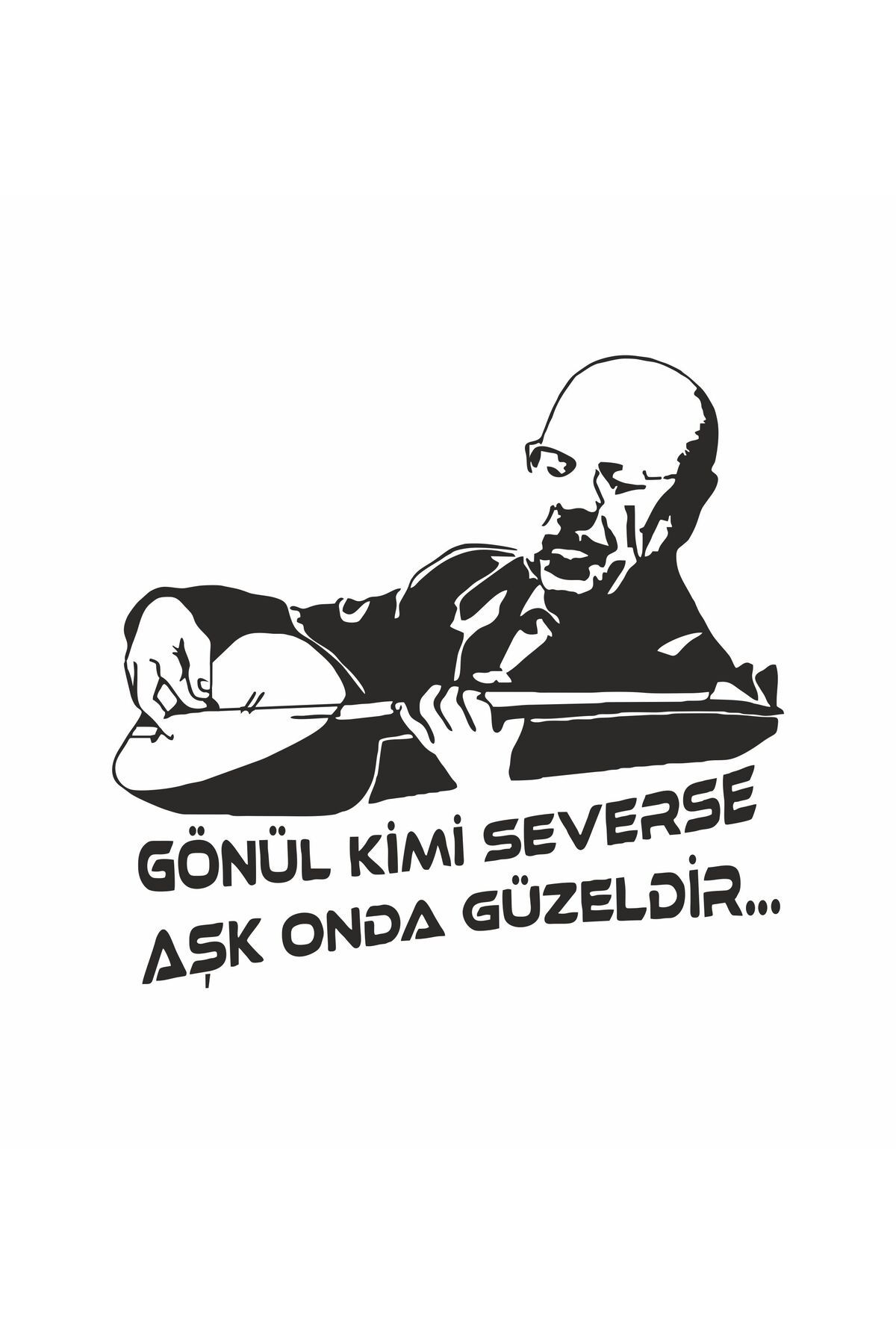 hediyenebak Neşet Ertaş Araç, Araba, Oto, Motorsiklet, Kask, Laptop, Cam Sticker 15x14 cm