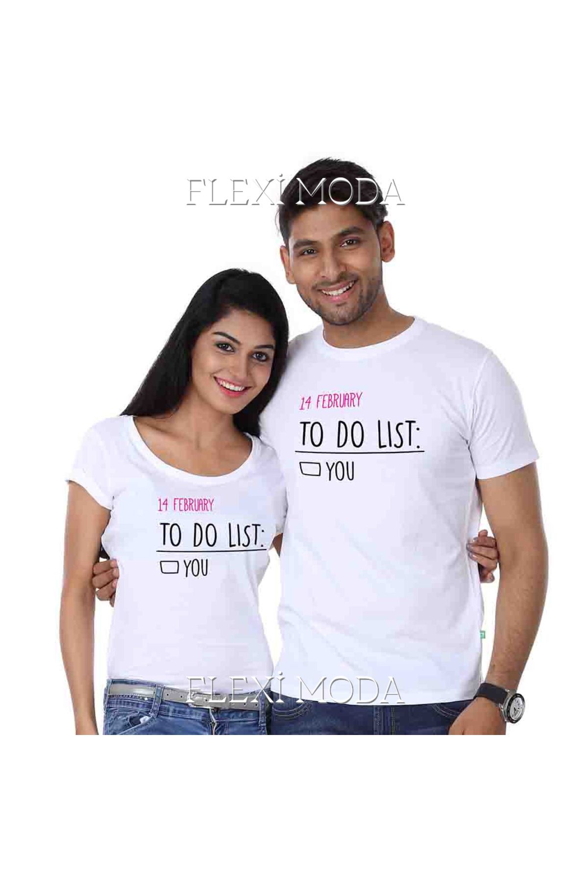 Hunors Sportswear & Company To Do List Combo Tee Temalı Sevgili Çift Kombini Oversize 2'li Tişört