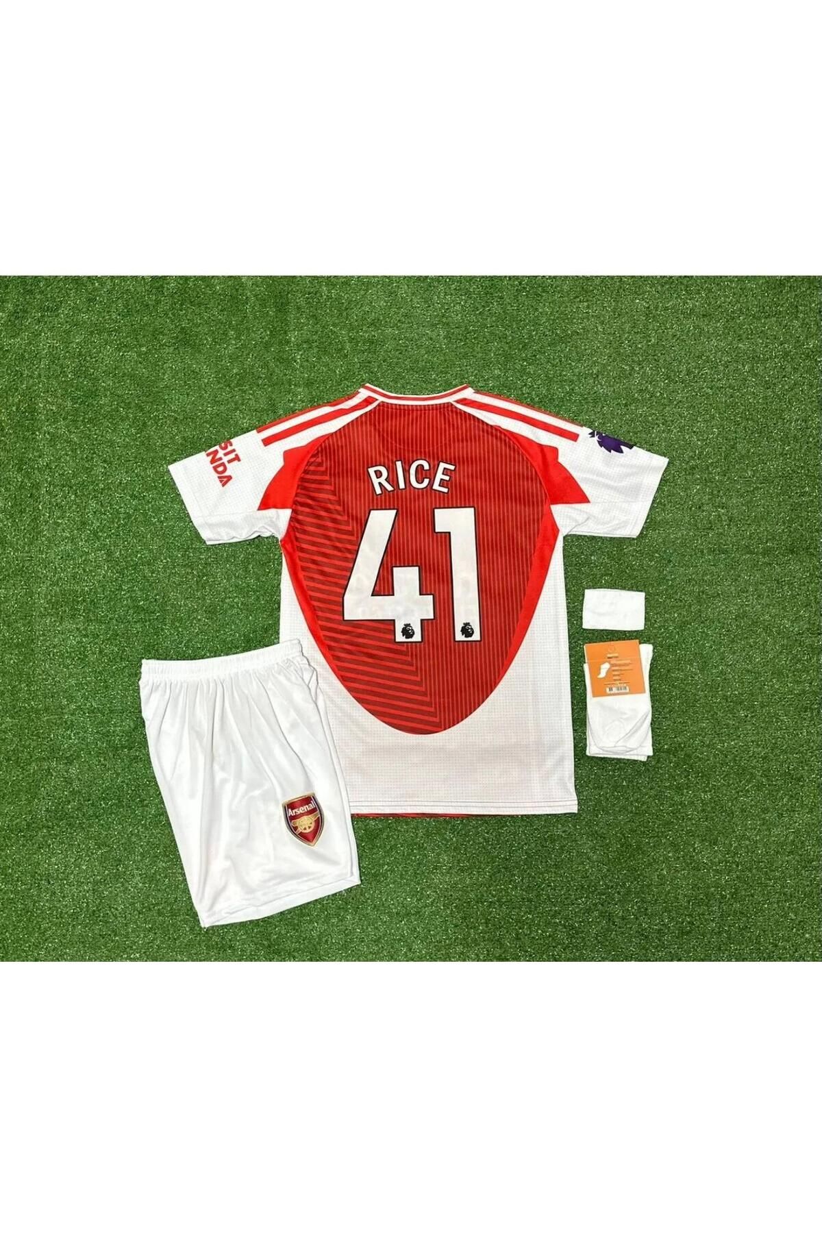 BARBITOS Arsenal 2025-26 Yeni Sezon Declan Rice İç Saha Çocuk Forması Hedyeli 4 lü Set HD1199