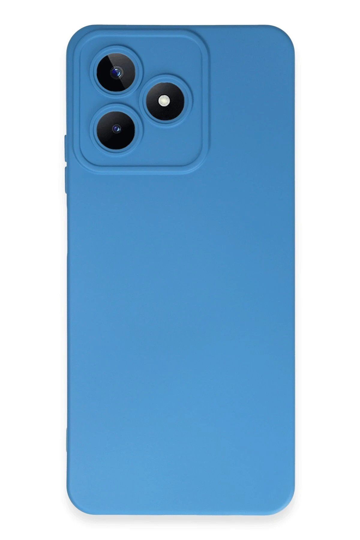 Toptan Bulurum Newface Realme C53 Kılıf Nano içi Kadife Silikon - Mavi