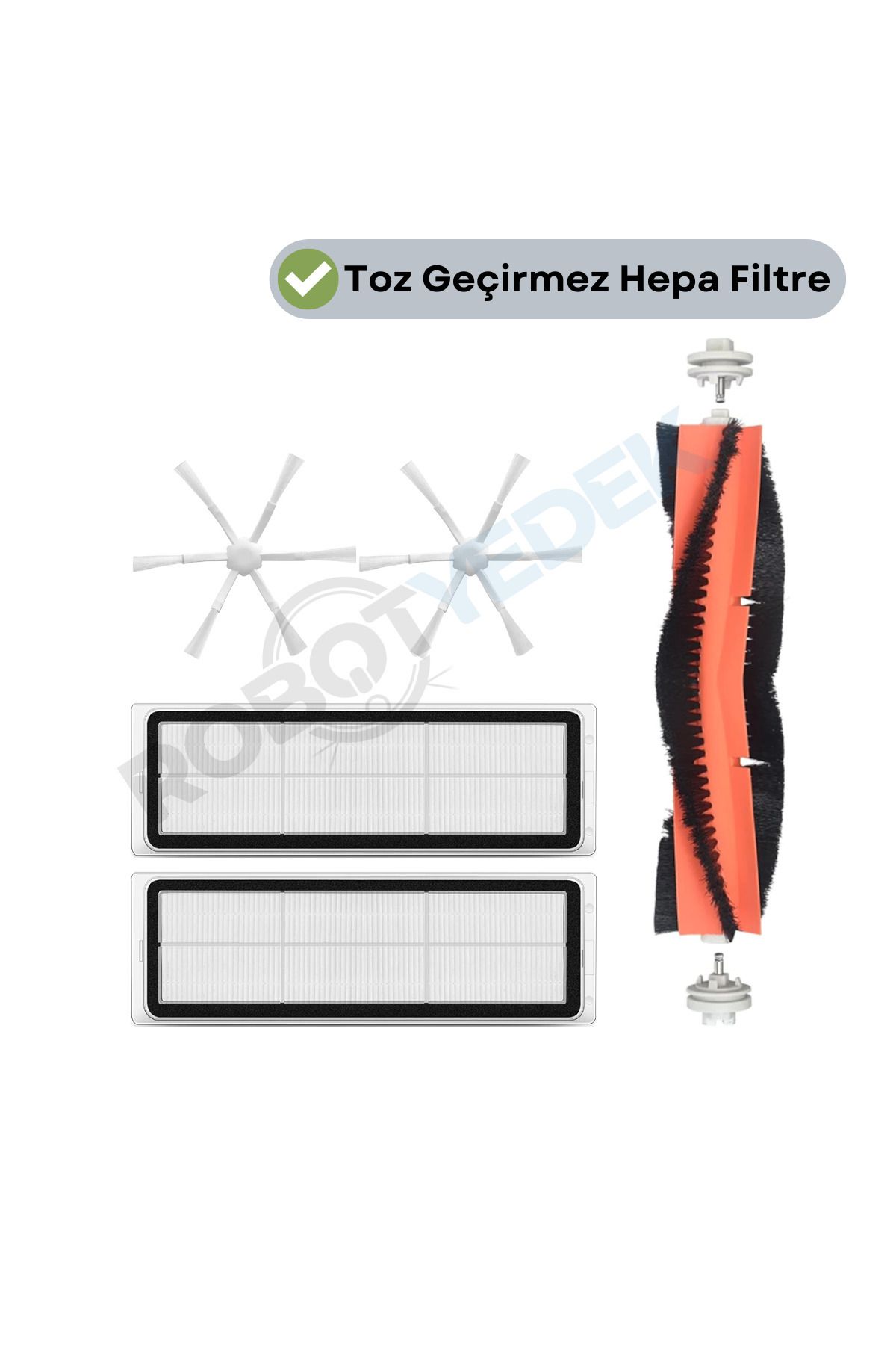 teknotrust Uyumlu Yedek Parça Seti: Fırça, Hepa Filtre, Mopsuz, 5 Parça
