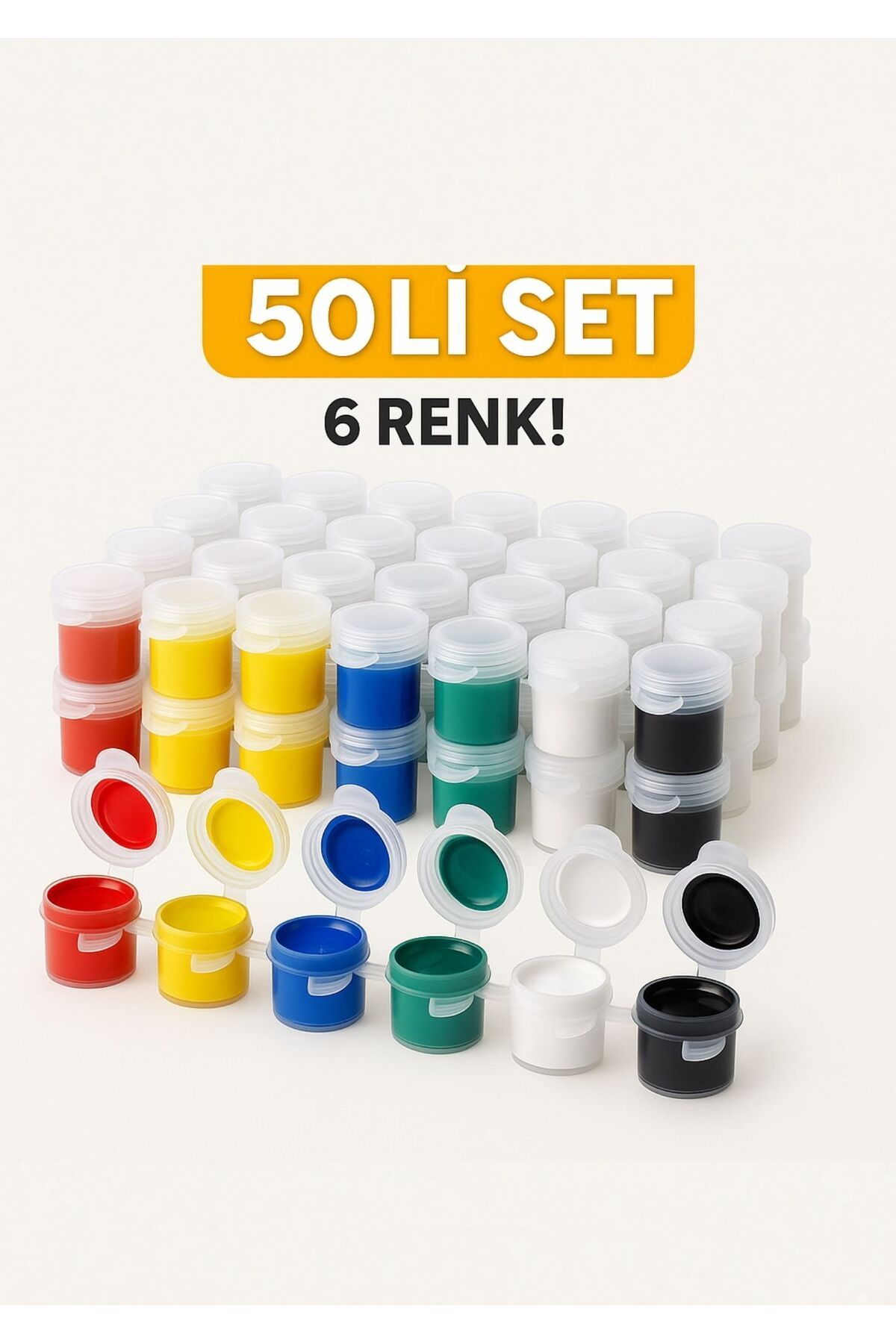eventopia şerit boya-6 renk-3ml-50 adet