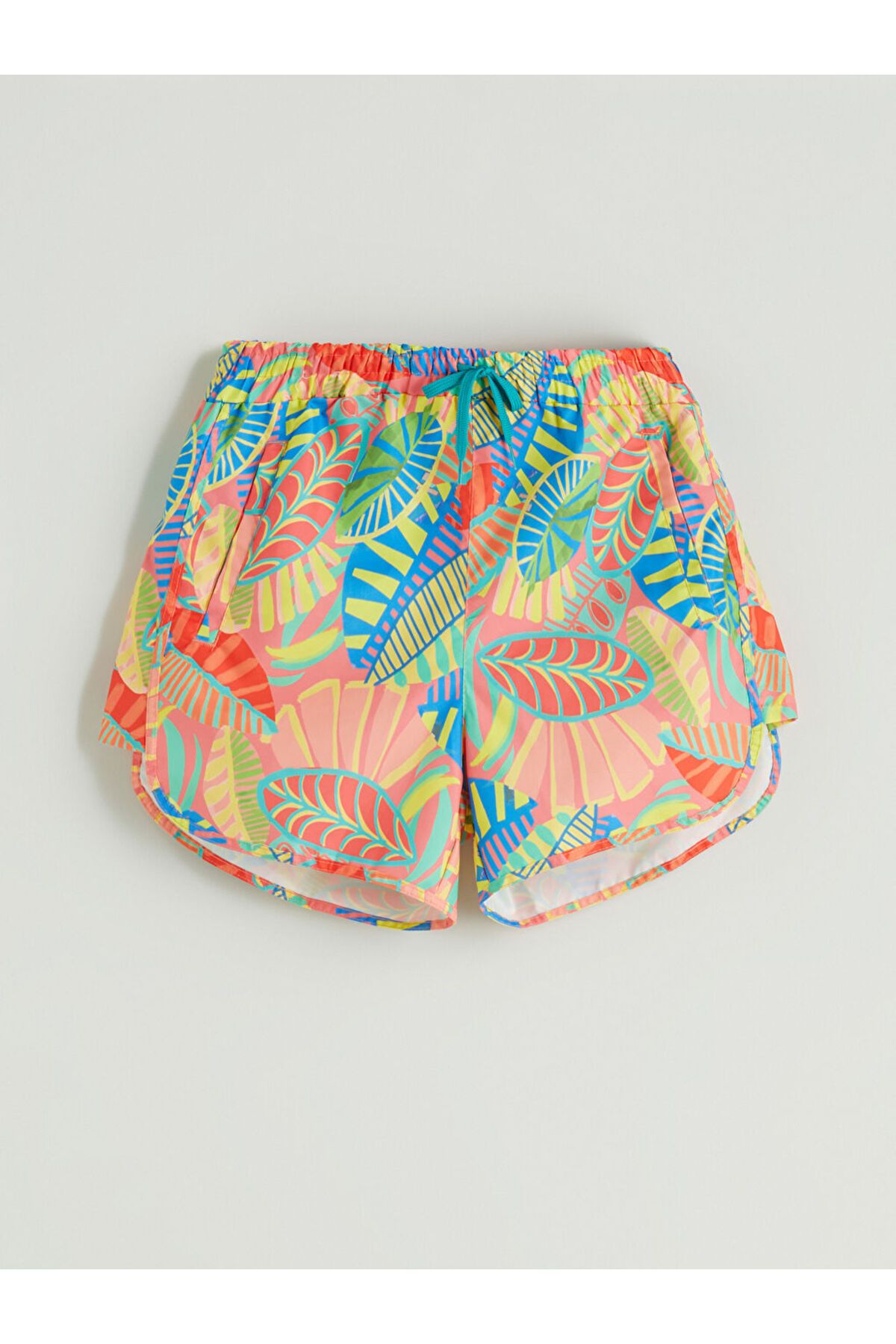 LC Waikiki-Lcw Patterned Women's Swim Shorts with Elastic Waist 5