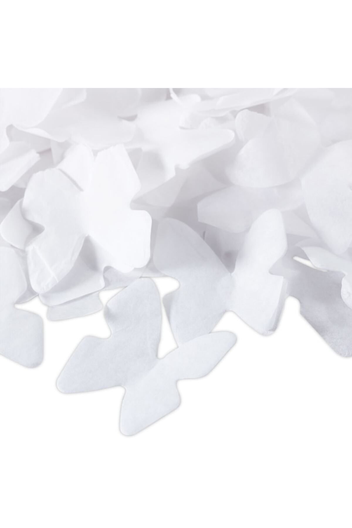 Relaxdays-Confetti Cannon Relaxdays, White Butterflies, 40 cm, Effect Height 8 m 3