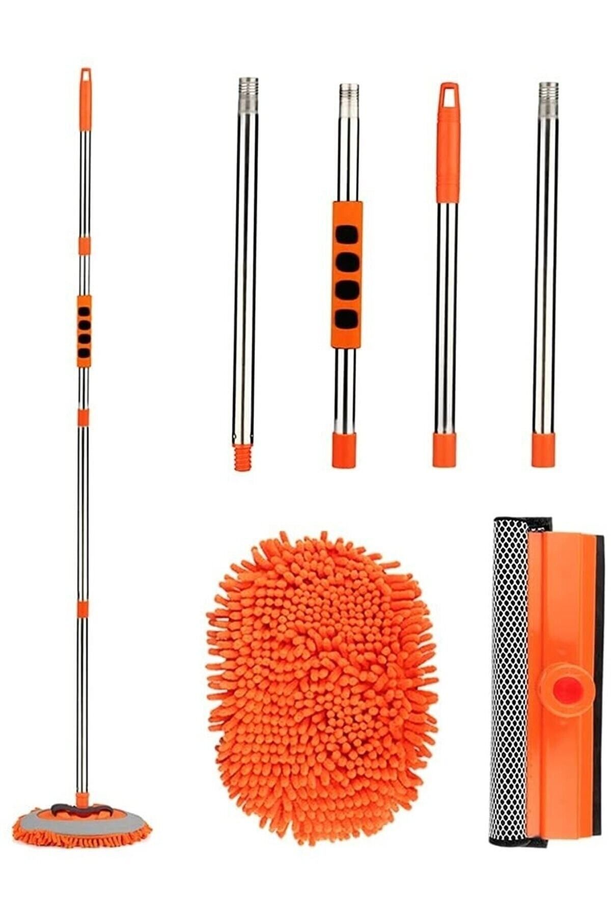 teknotrust Teleskopik Uzun Saplı Mikrofiber Araba Yıkama ve Temizlik Fırçası