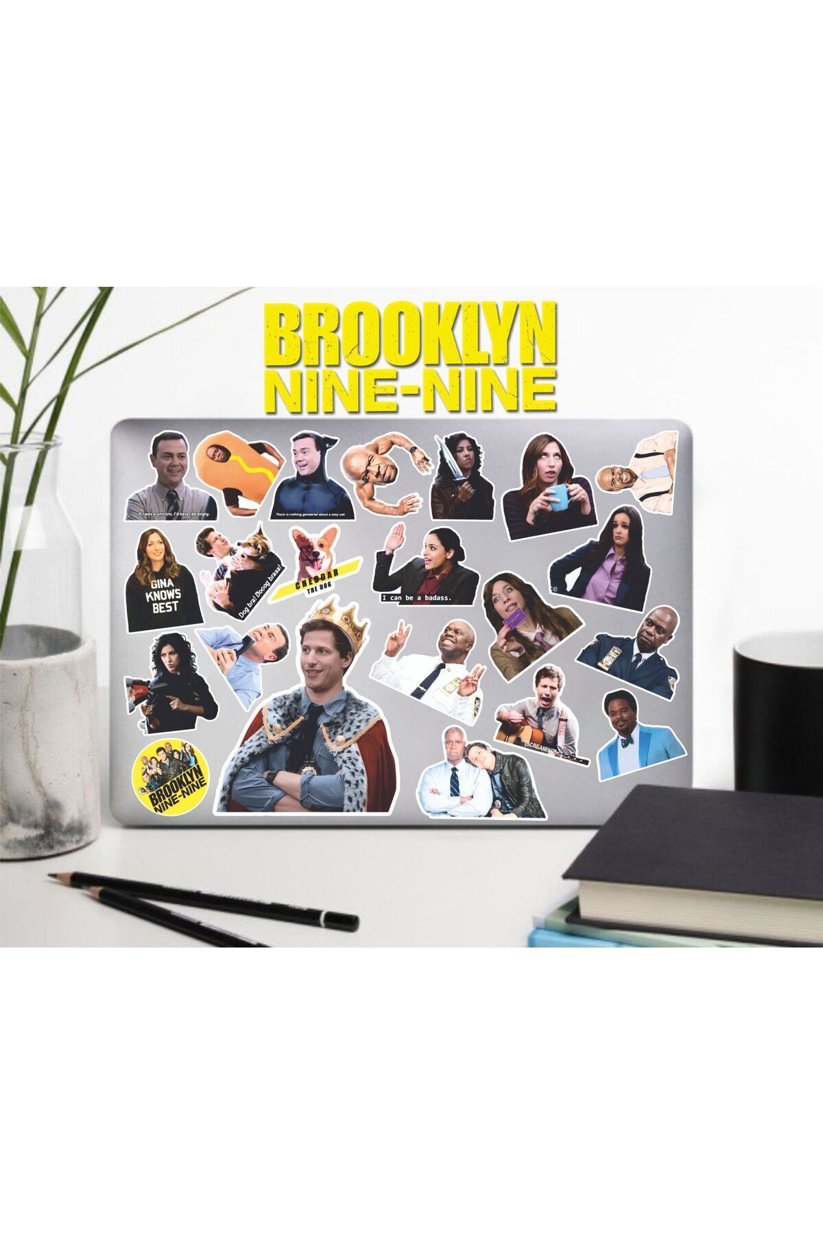 MS Major Selection Brooklyn Nine-Nine Defter Suluk Laptop Notebook Tablet Telefon Kılıf Sticker Seti