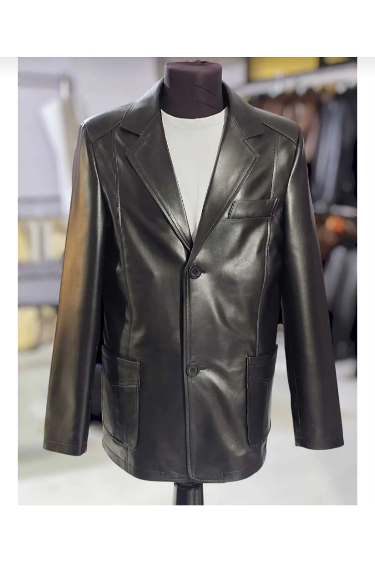 MİRENA LEATHER Erkek Blazer Hakiki Deri Ceket