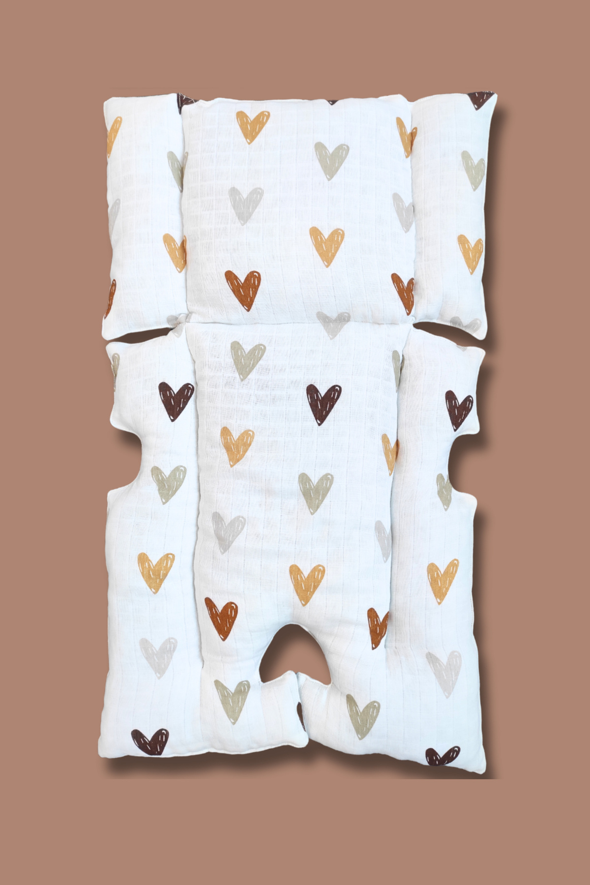 Muslin Stroller/Infant Carrier Cushion, 100% Cotton