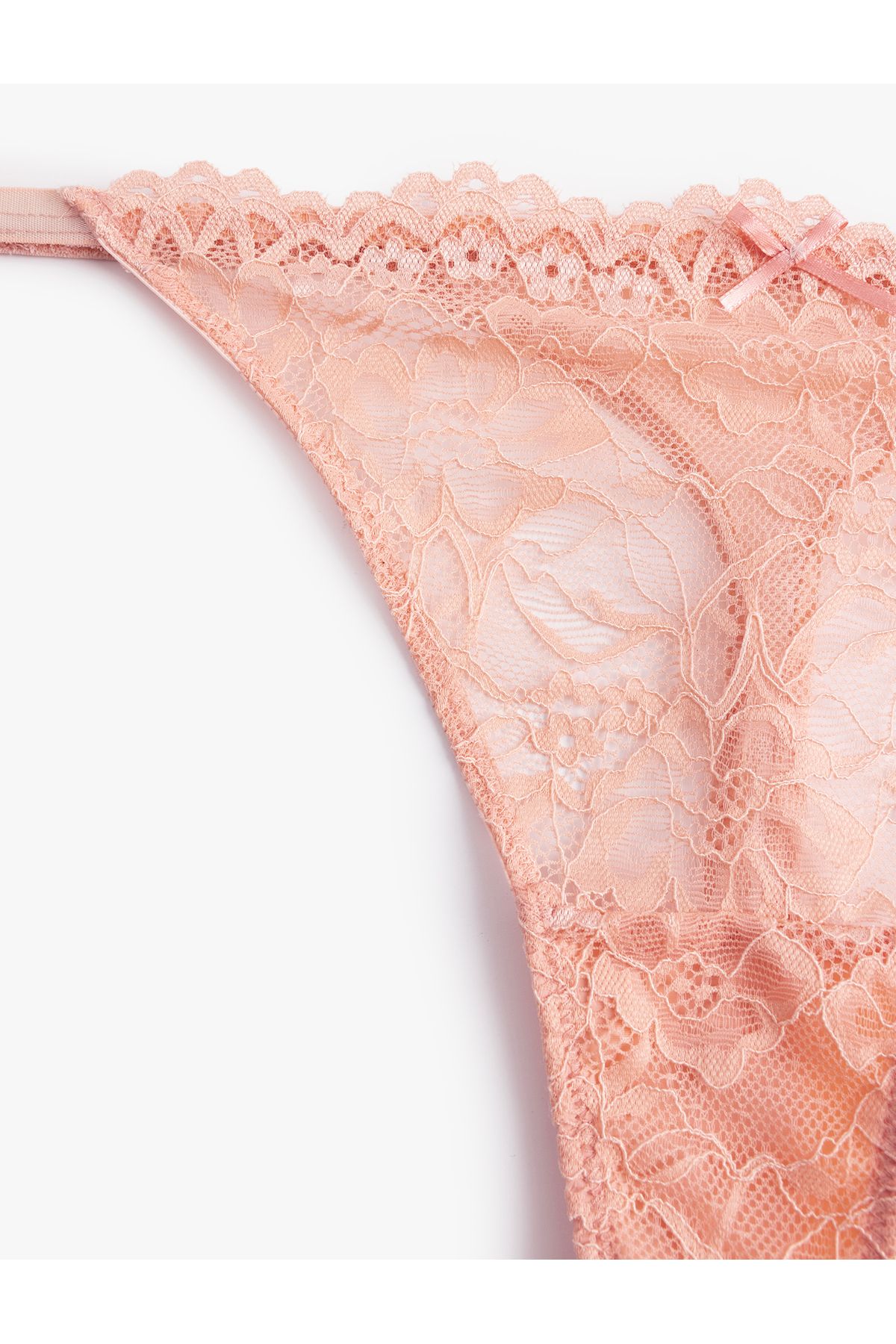 Koton-New Season Transparent Lace String Panties with Drawstrings on the Sides 6