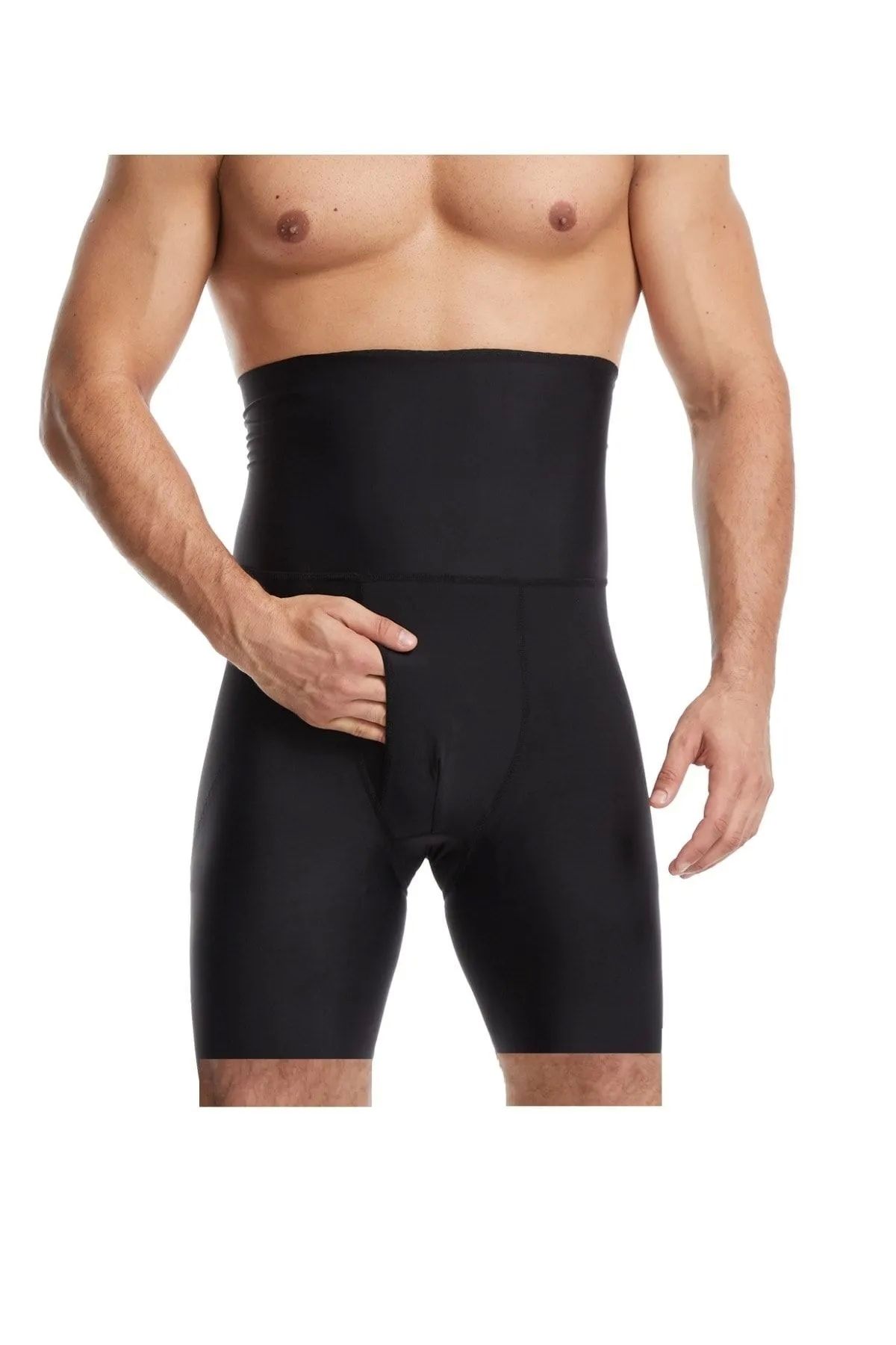 GENCULUS Destekli Erkek Korse Boxer Karın Bölgesi Sıkılaştırıcı ve Toparlayıcı Silikon Kaydırmaz Bel Çevresi