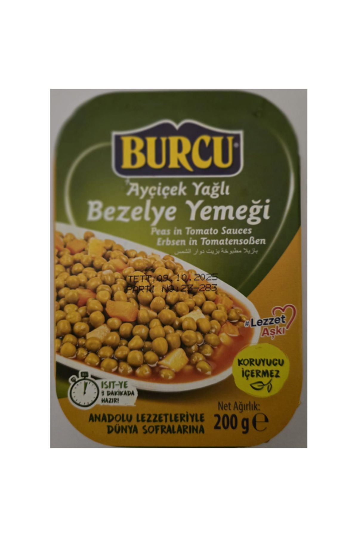 BURCU bezelye yemeği 200 gram