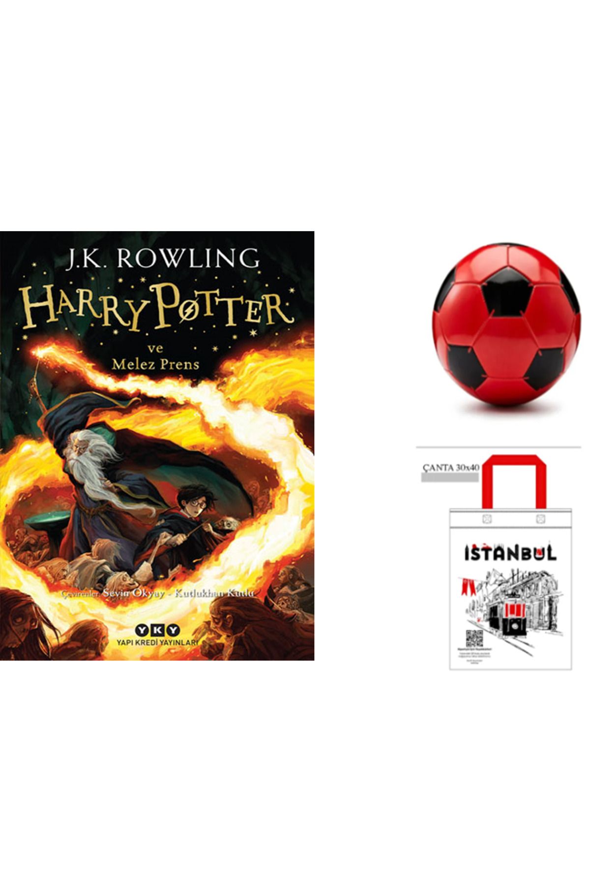 Yapı Kredi Yayınları Harry Potter ve Melez Prens 6 futbol topu ve bez çanta hediyeli
