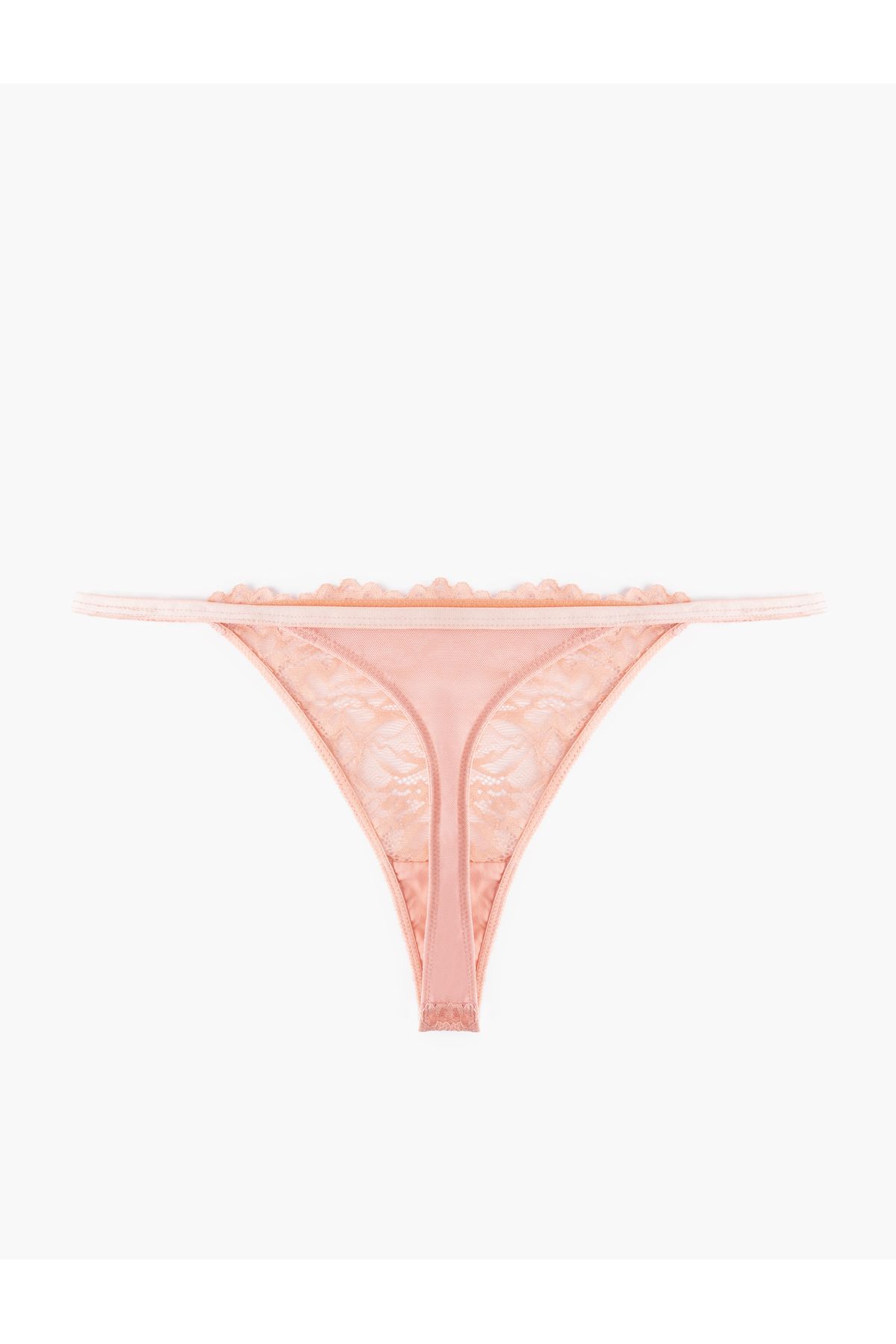 Koton-New Season Transparent Lace String Panties with Drawstrings on the Sides 5