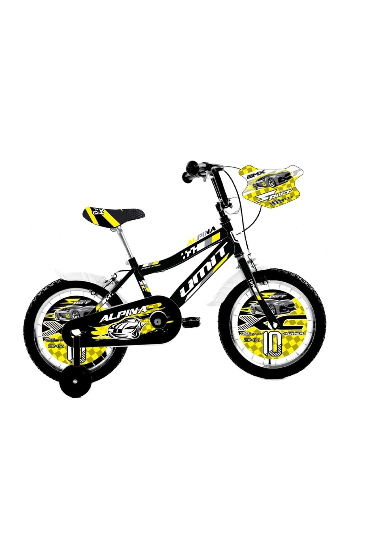 Elioure 16 ALPINA BMX Erkek Bisiklet Siyah Sarı, genç ve dinamik tasarım