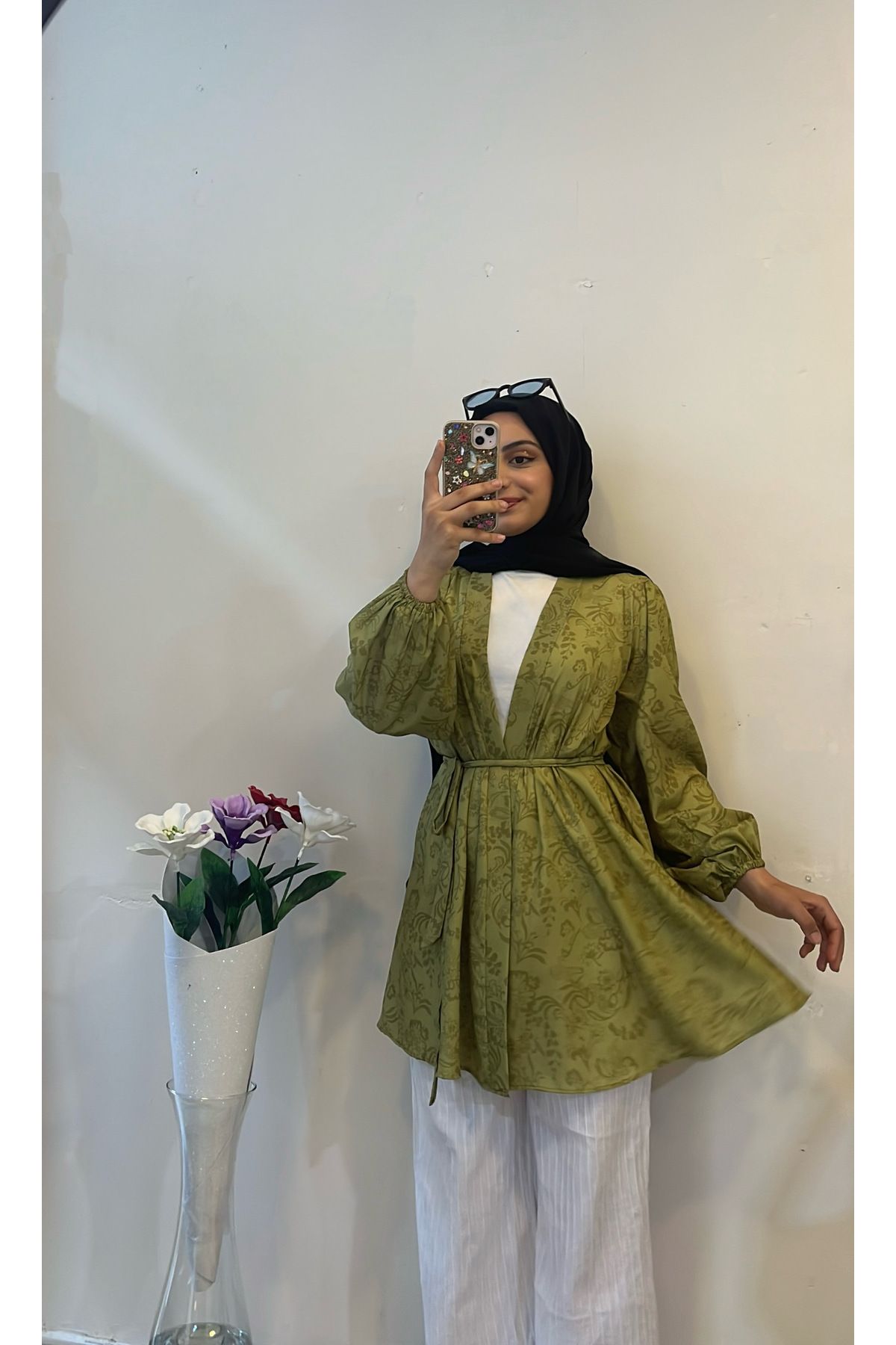 DİLEKBUTİK yazlık desenli kimono