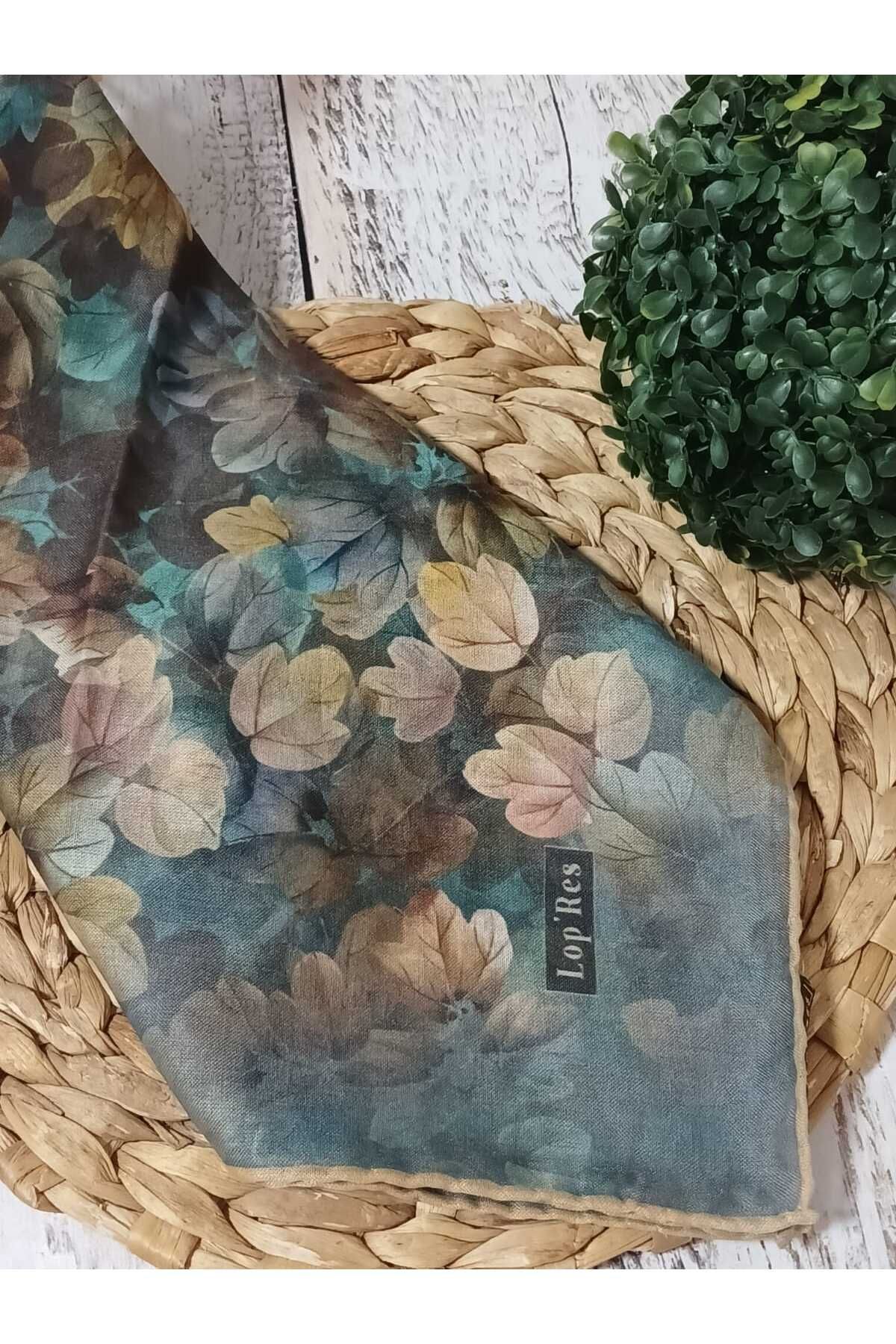 Aydmr Aksesuar Lopres Yaprak Desenli Pamuk Soft Eşarp