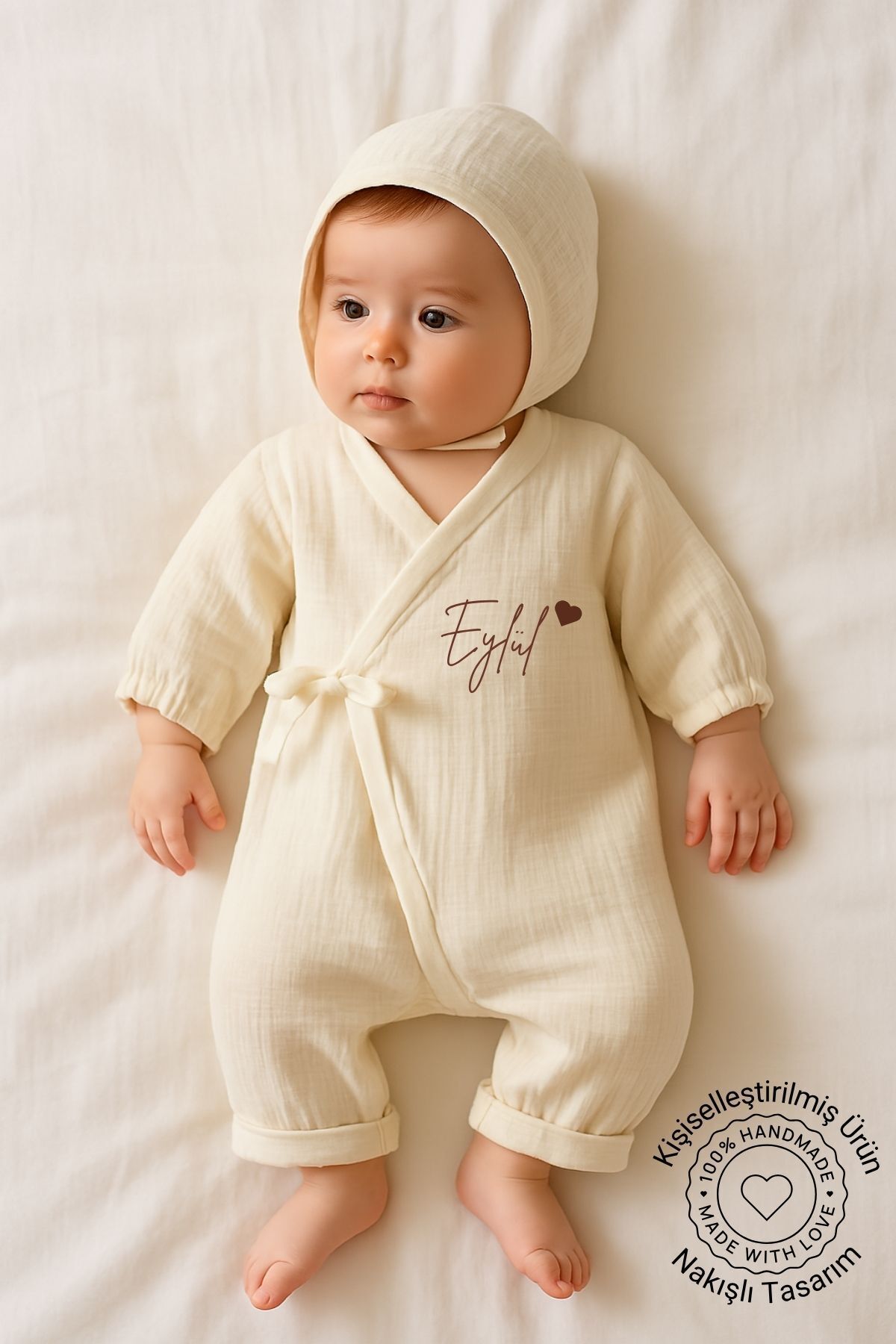 Minytrendy Erkek Bebek İsim Nakışlı Yenidoğan Tulum Müslin Takım Hastane Çıkışı Mevlüt Takımı Hediyelik fotoğrafı 3 (önizleme)
