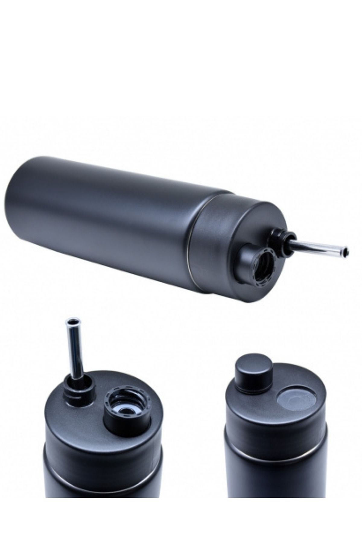 happysezon 730ml Siyah Pipetli Çelik Termos