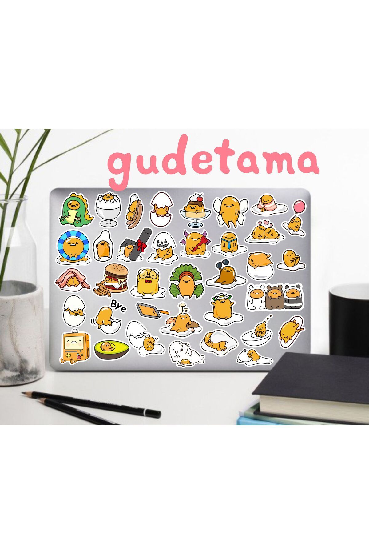 MS Major Selection Gudetama Seri 2 Sticker Telefon Laptop Notebook Tablet Defter Matara Stiker Etiket