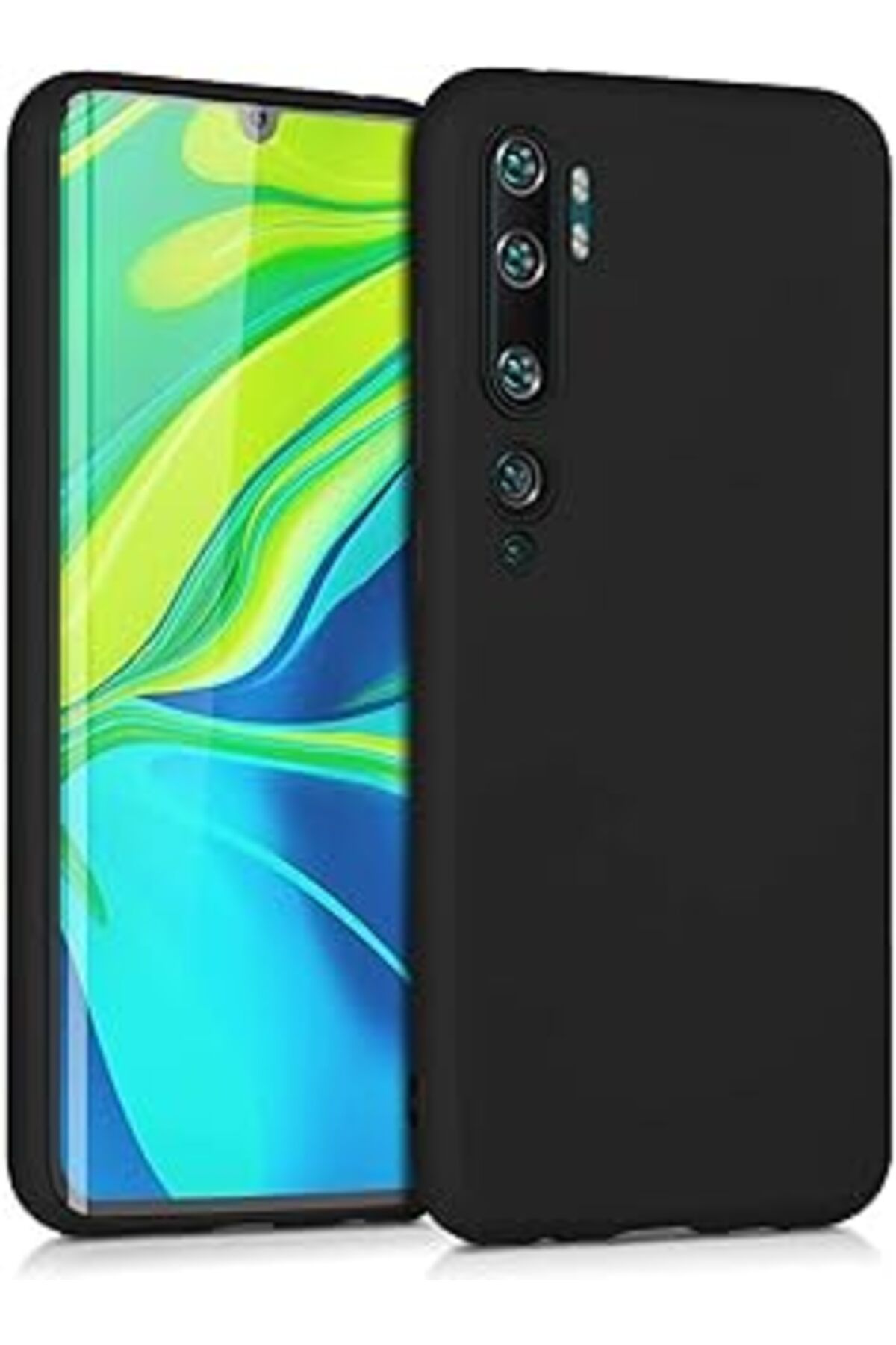 Karachil Microsonic Matte Silicone Xiaomi Mi Note 10 Pro Için Kılıf Siyah [Mi Note 10 Pro Ile Uyumlu Kılıf -