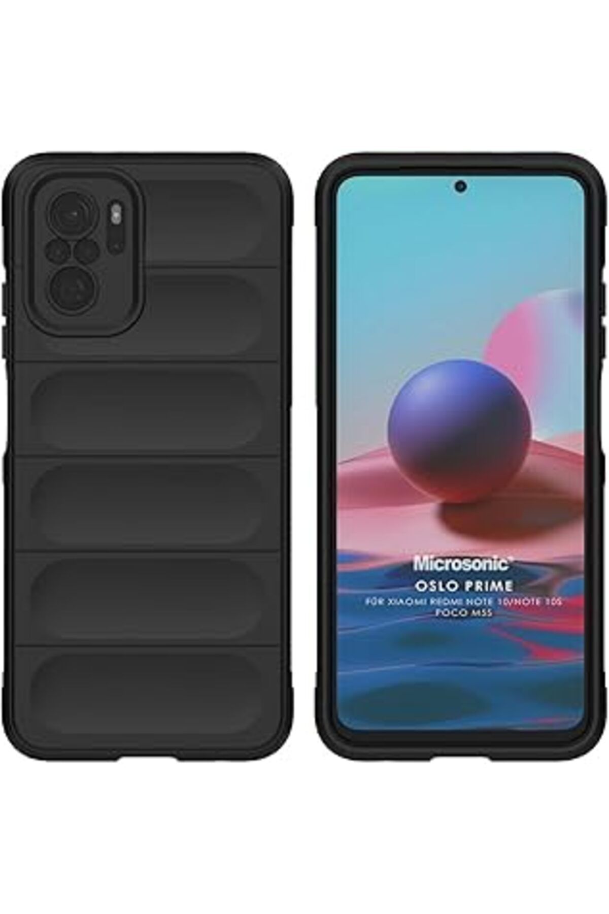 Pazarcan Microsonic Xiaomi Redmi Note 10S Için Kılıf Oslo Prime Siyah [Redmi Note 10S Ile Uyumlu Kılıf - Siy