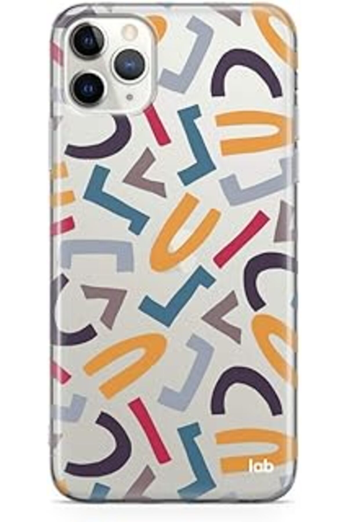 Pazarcan Caseslab Apple Iphone 11 Pro Max "Fun Letters" Tasarımlı Şeffaf Kılıf