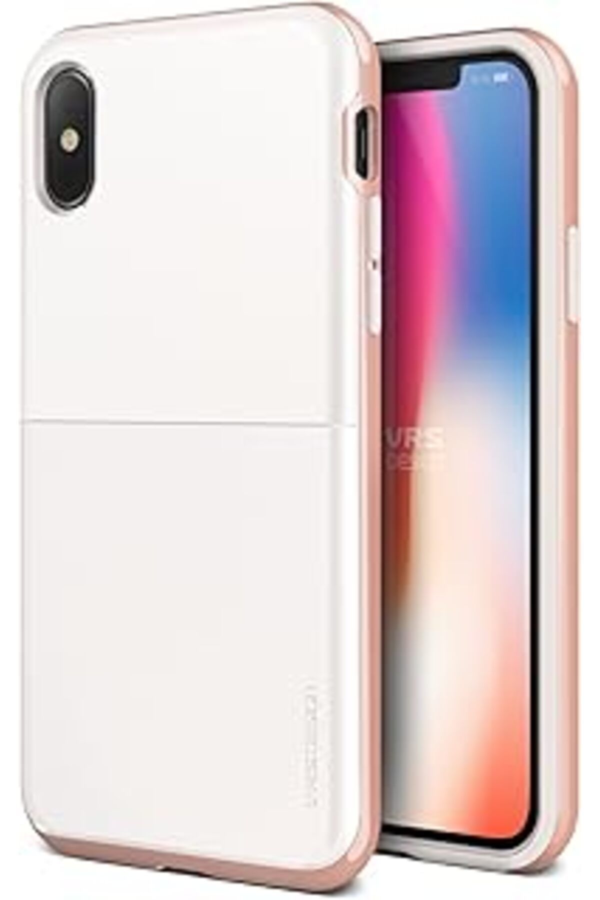 Pazarcan Vrs Design Vrsip8 Iphone X High Pro Shield Kılıf, Beyaz Ve Rose Gold