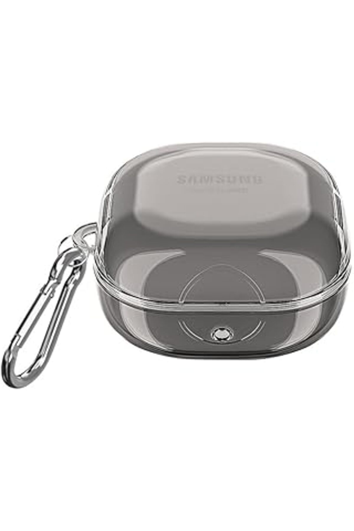 Pazarcan Microsonic Samsung Galaxy Buds Live Için Kılıf Askı Aparatlı Transparan Silikon Füme [Buds Live Ile