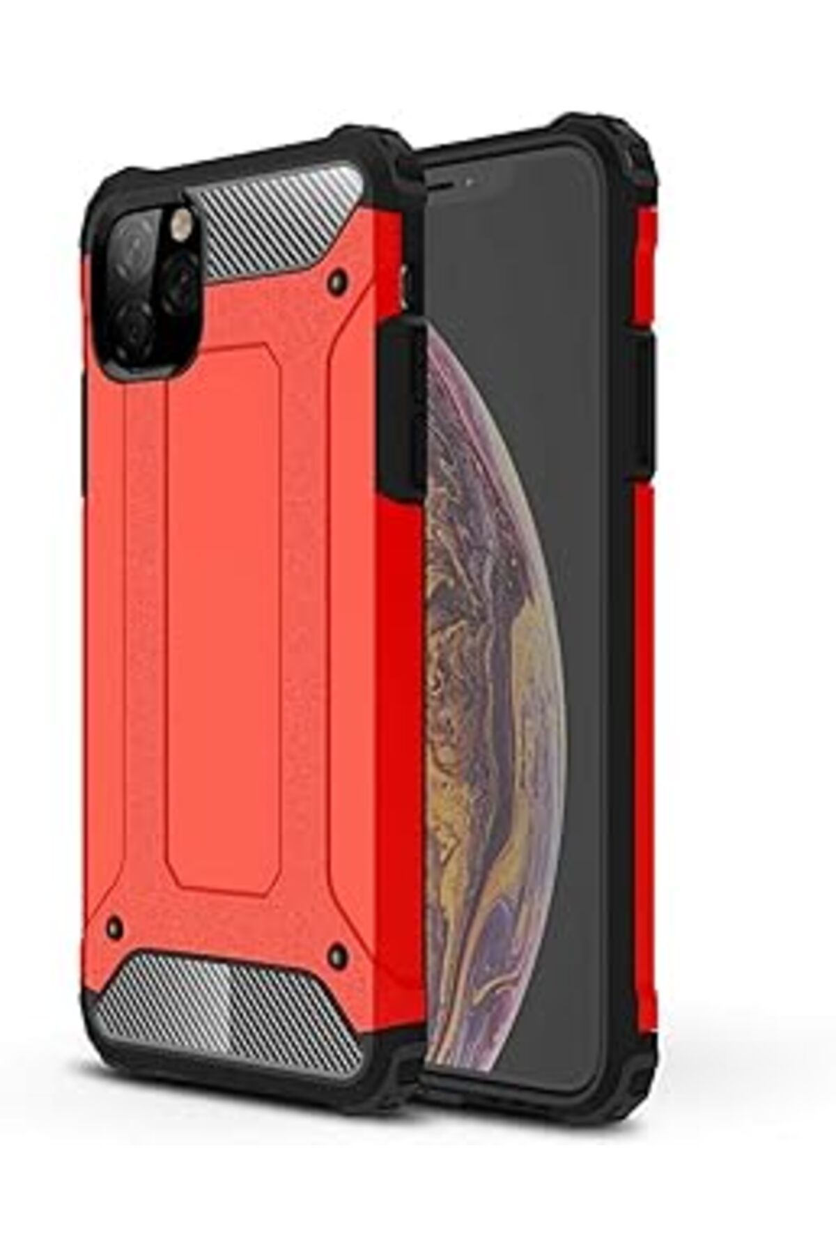 Karachil Microsonic Apple Iphone 11 Pro (5.8'') Için Kılıf Rugged Armor Kırmızı [Iphone 11 Pro Ile Uyumlu Kı